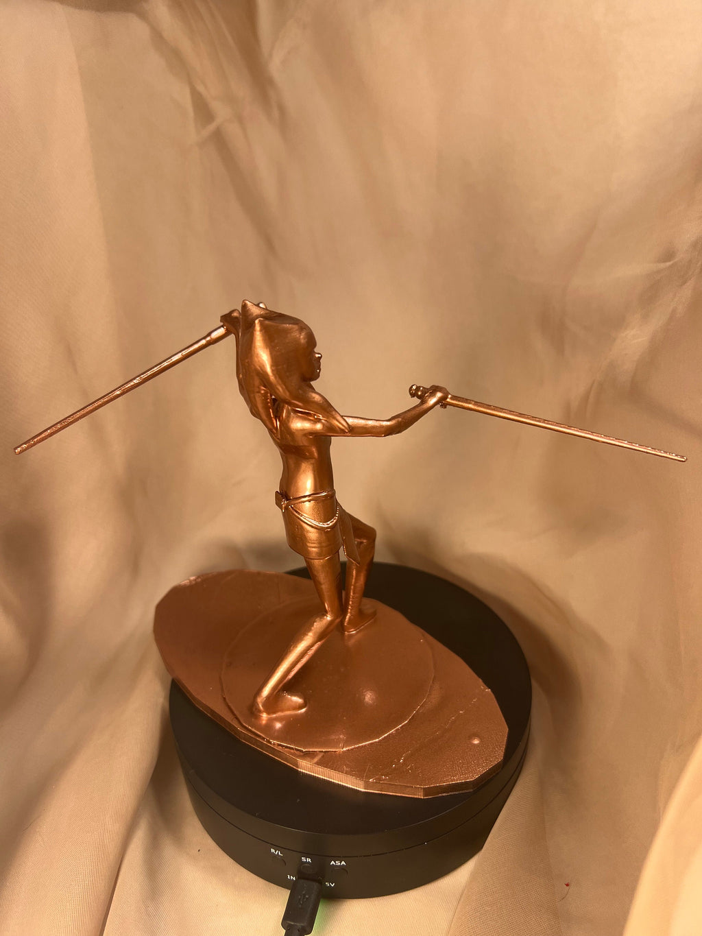 Space Warrior Girl Figure: 3D Printed Fan Art Miniature