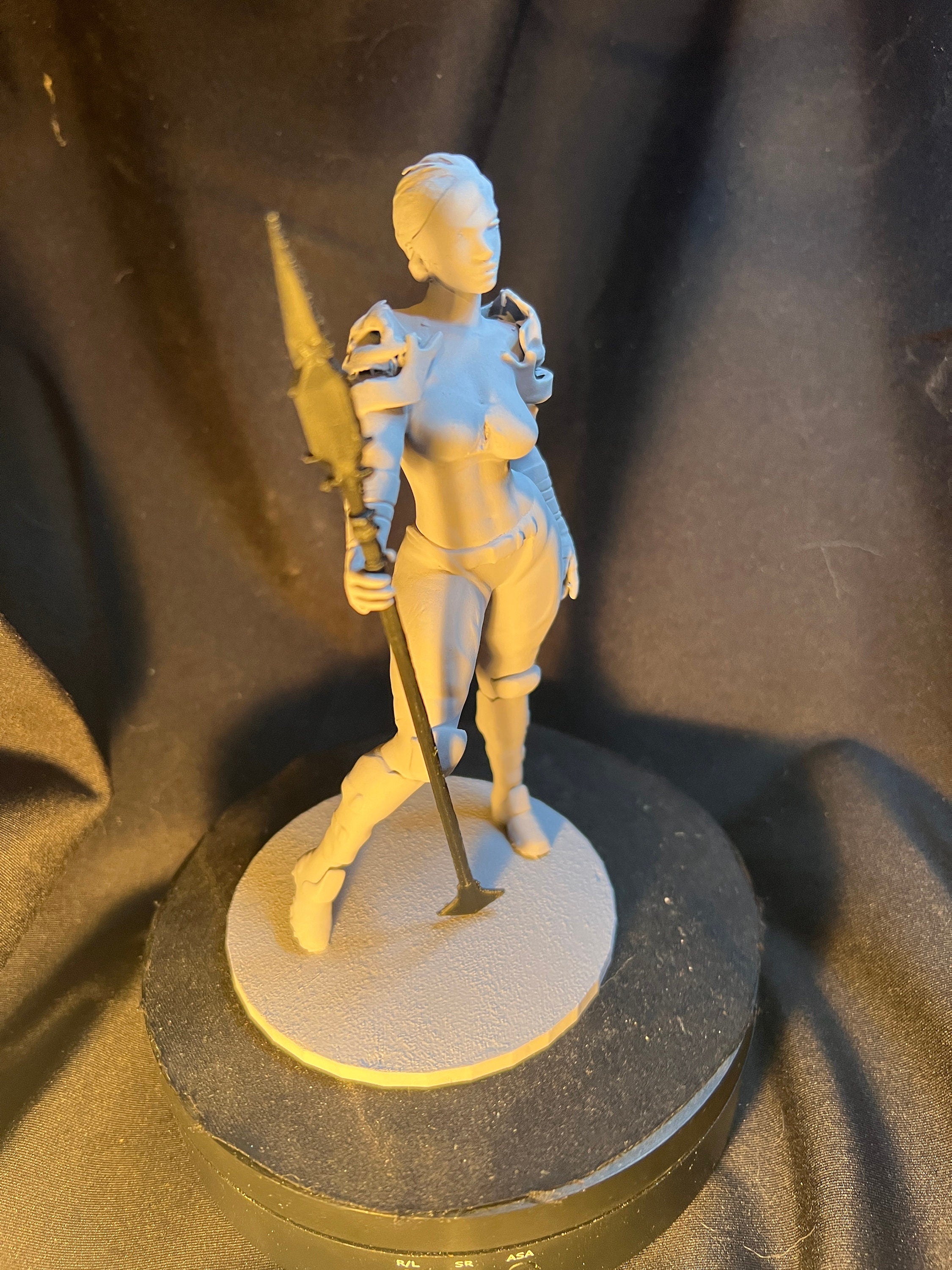 Spear-Wielding Woman with Armor