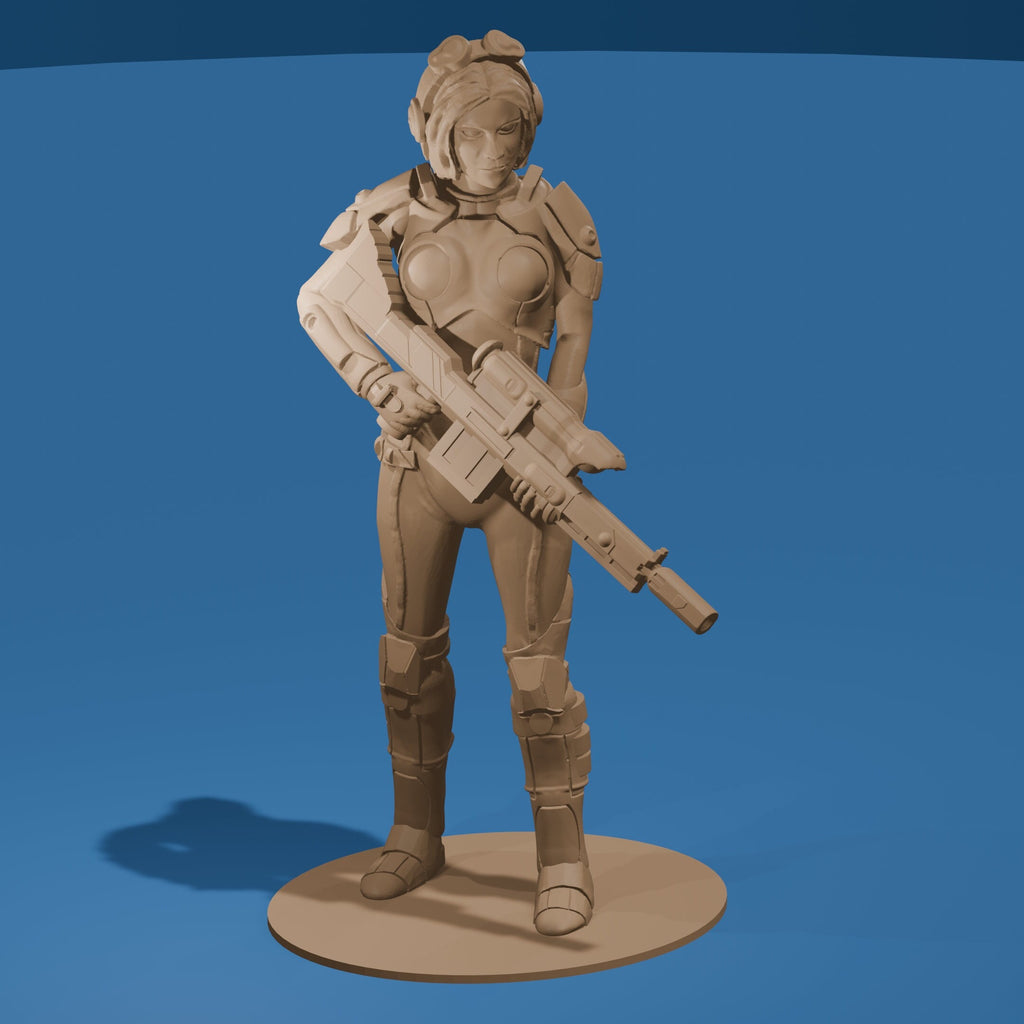 Space Trooper Woman Model / Science Fiction Solider Female Figure