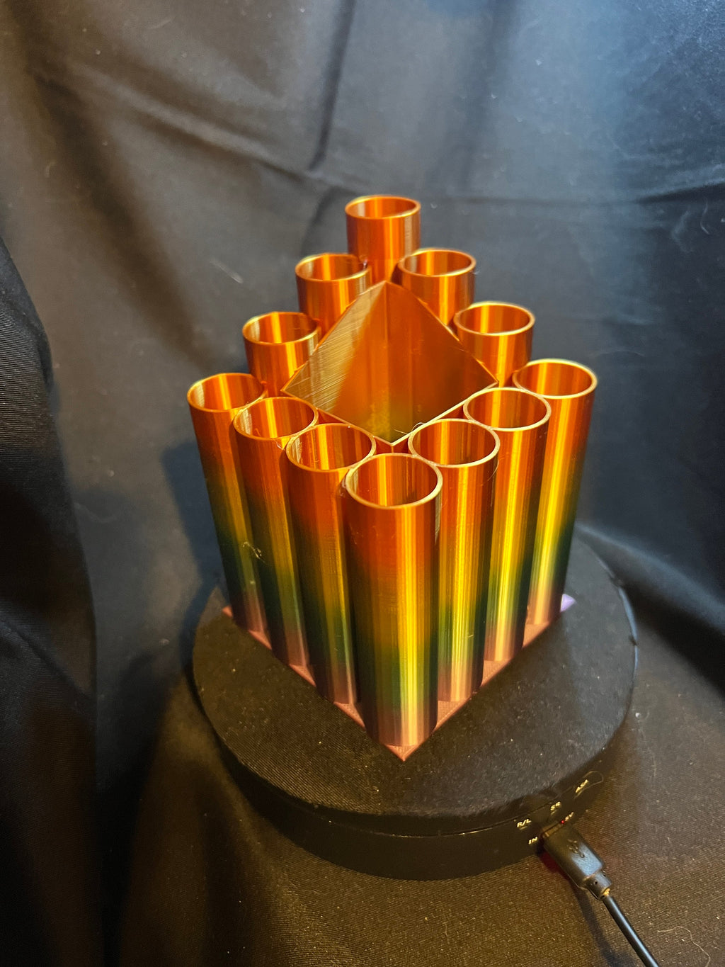 Stepped Multi-section Brush and Paint Tube Holder