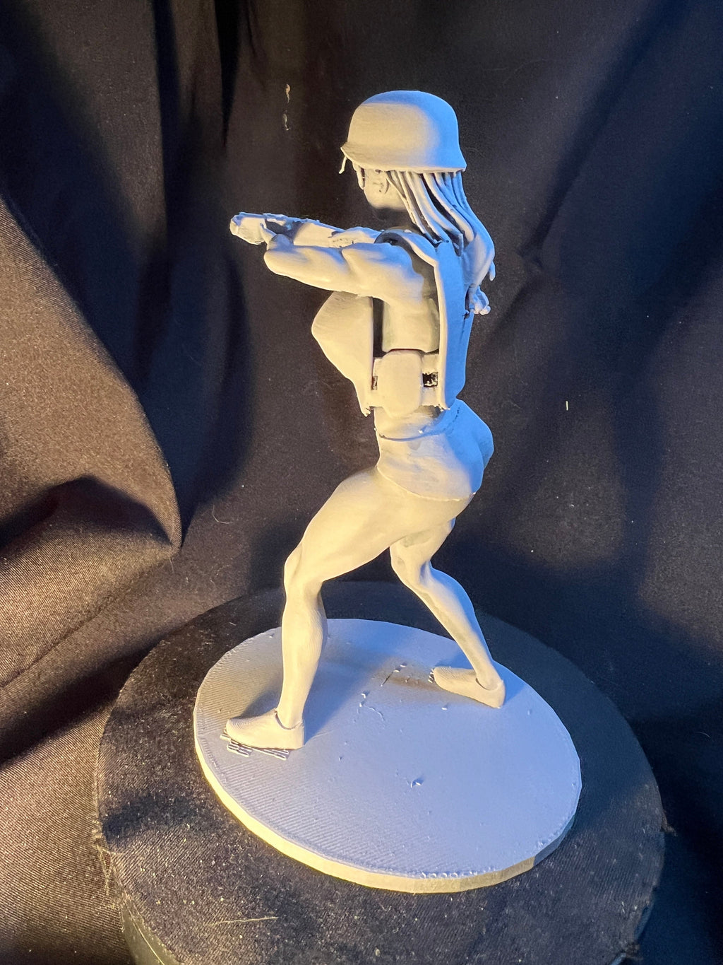 Crossbow-Wielding Woman Figure / Armored Female Fighter