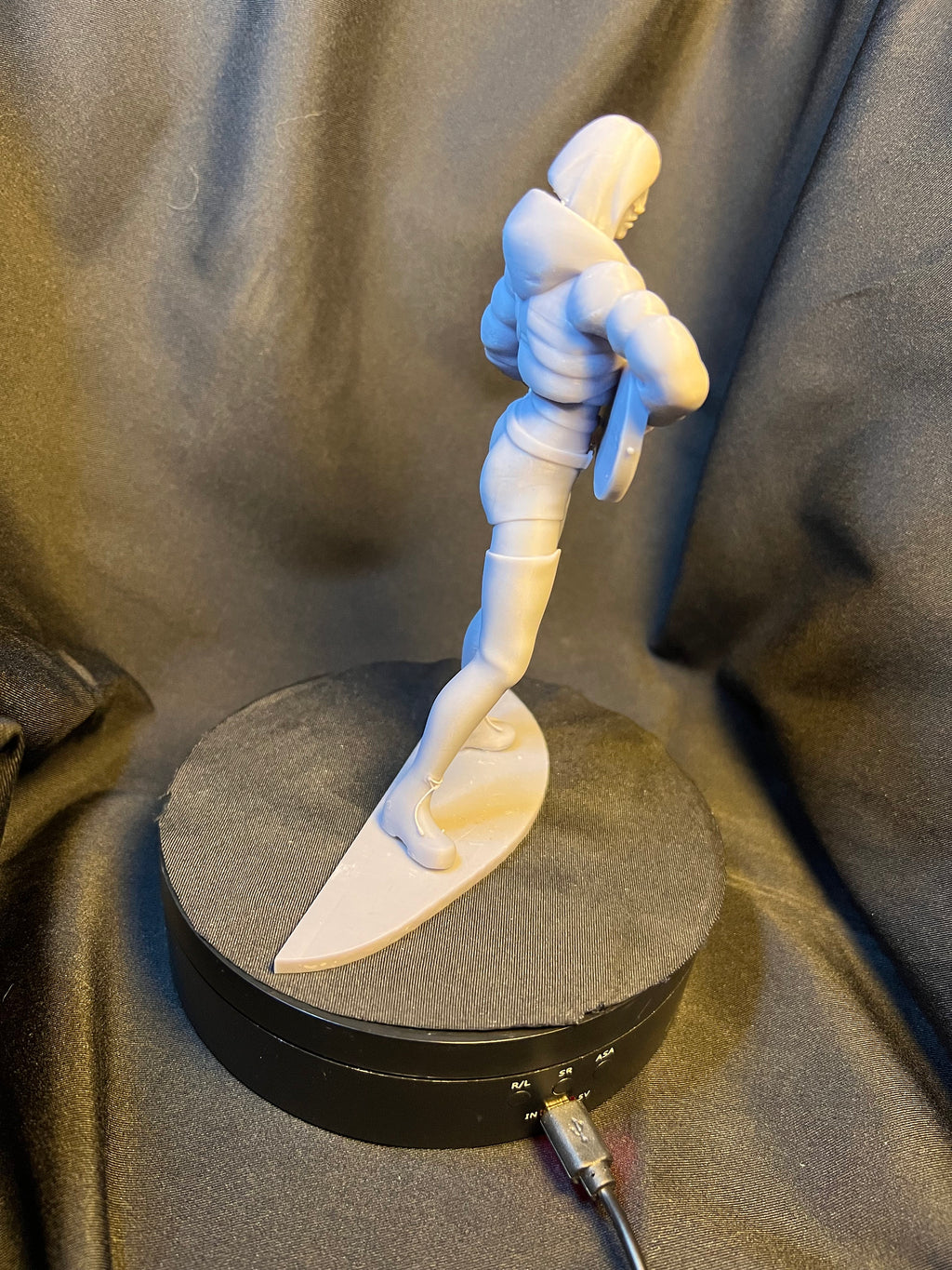 Guitar Girl 3D Print Figurine, Rock Star Decor