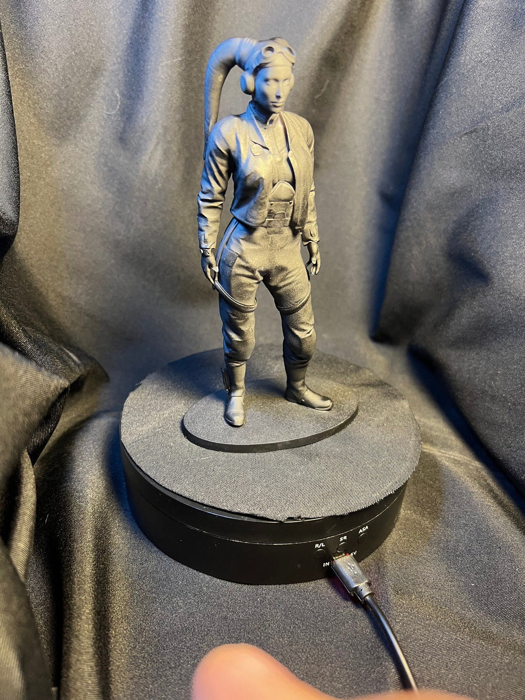 3D Printed Female Space Alien Pilot Figure, Sci-Fi Collectible