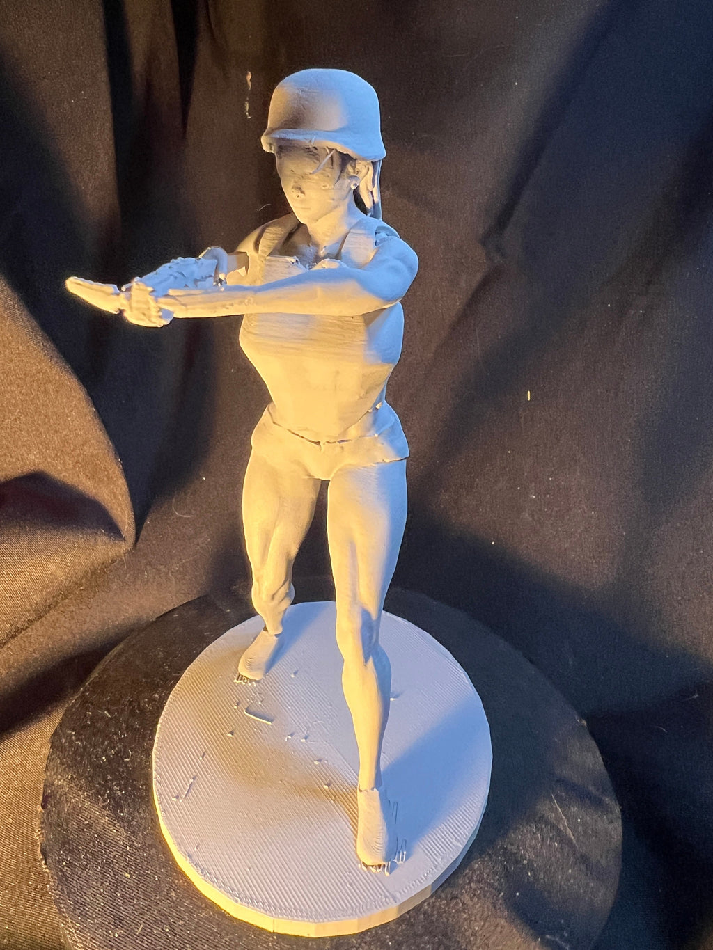 Crossbow-Wielding Woman Figure / Armored Female Fighter