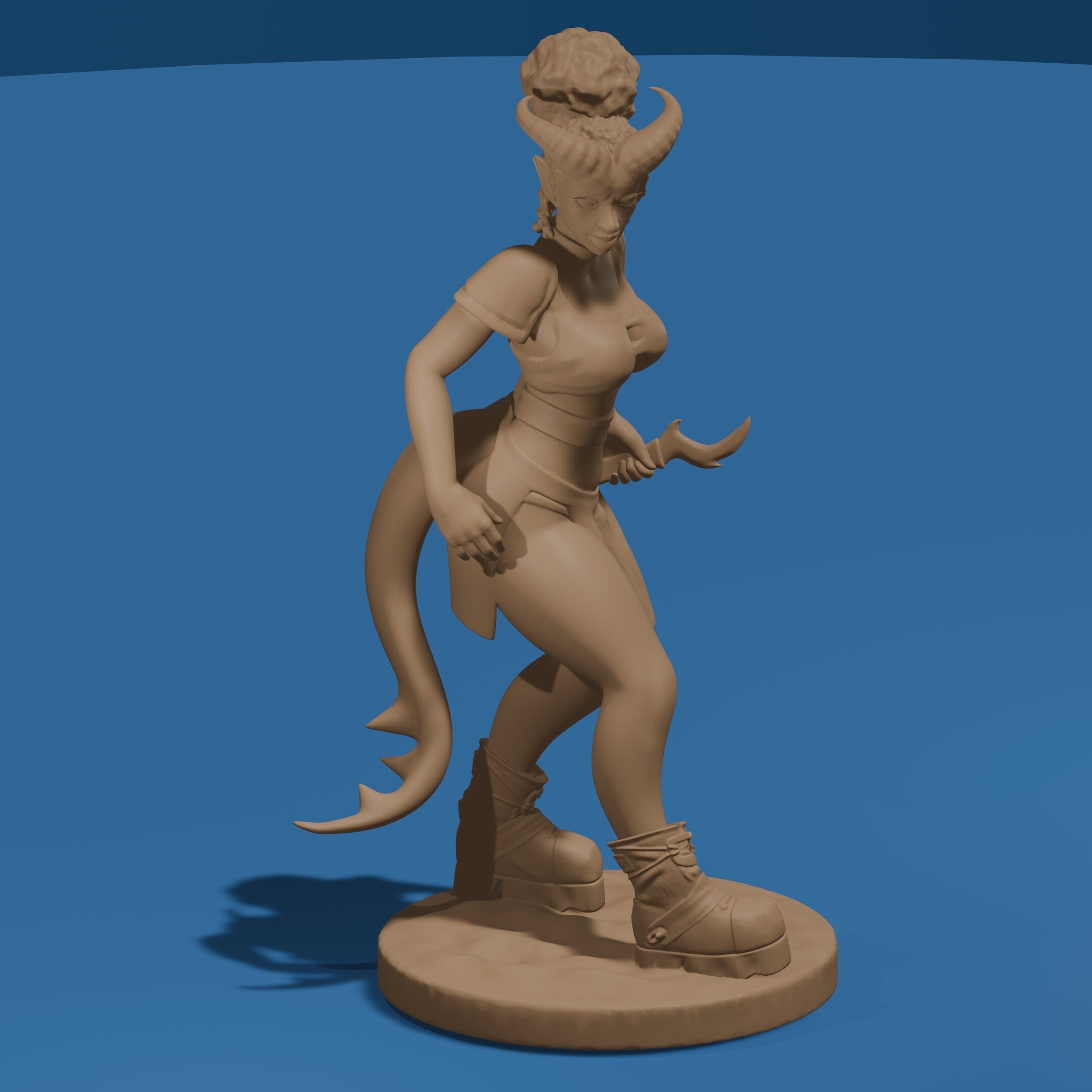 Tiefling Mage Figure / Fantasy Minature
