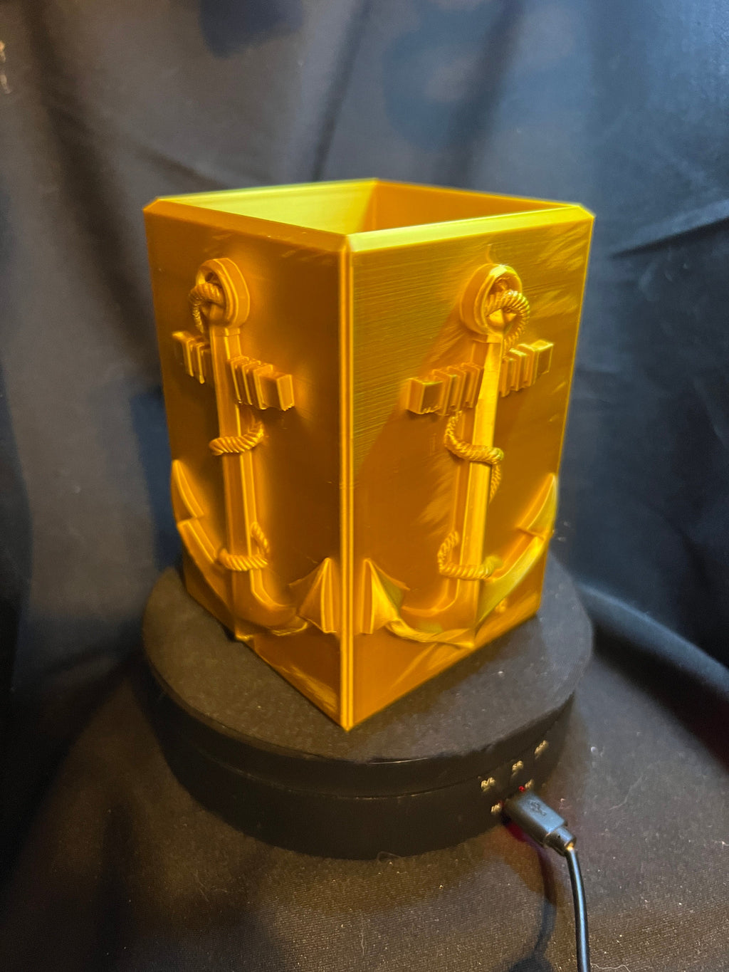Navy Pencil Holder / Sailor Vase