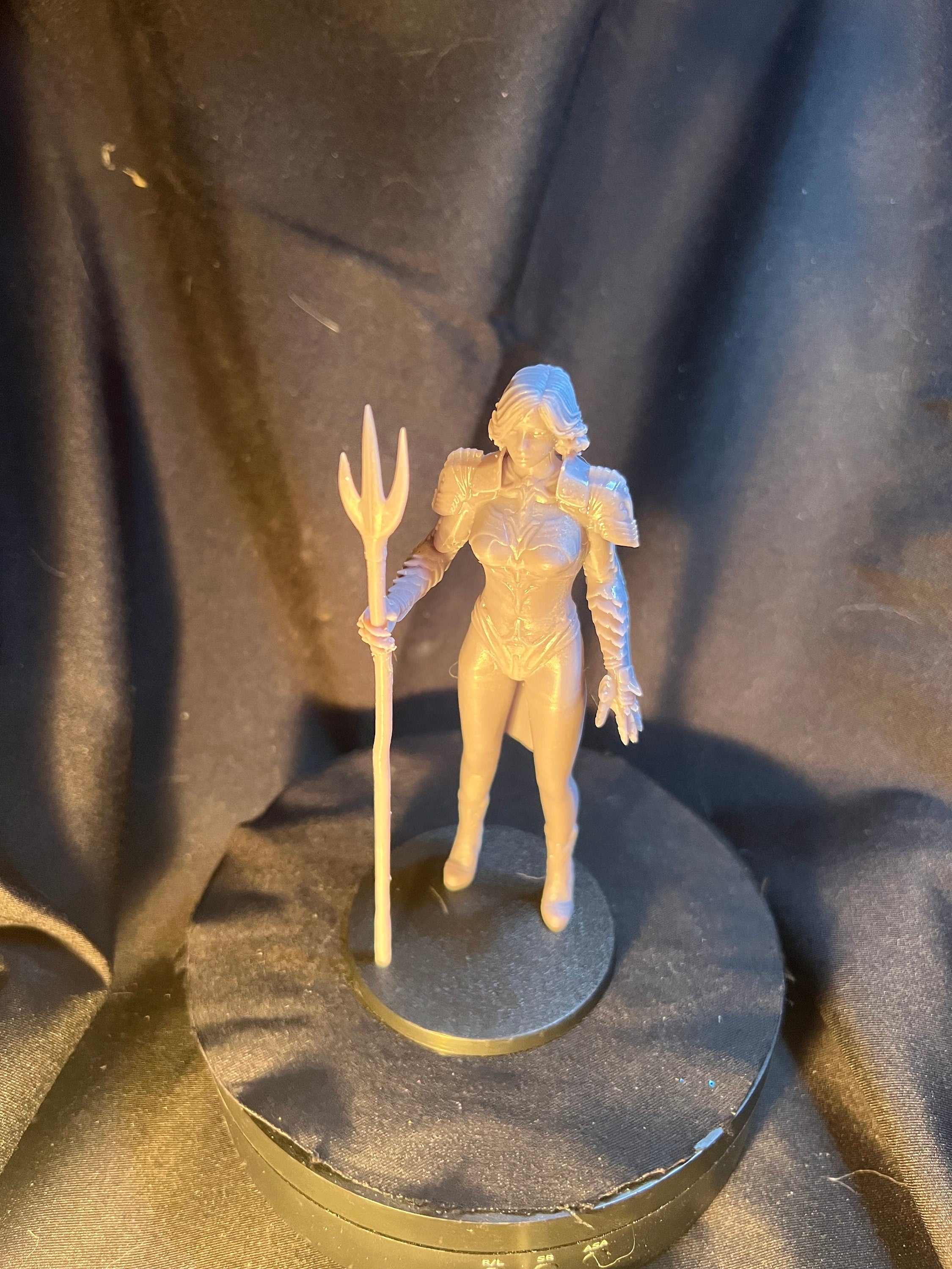 Aurora Armored Woman / Girl with a Trident / Fantasy Warrior Figure