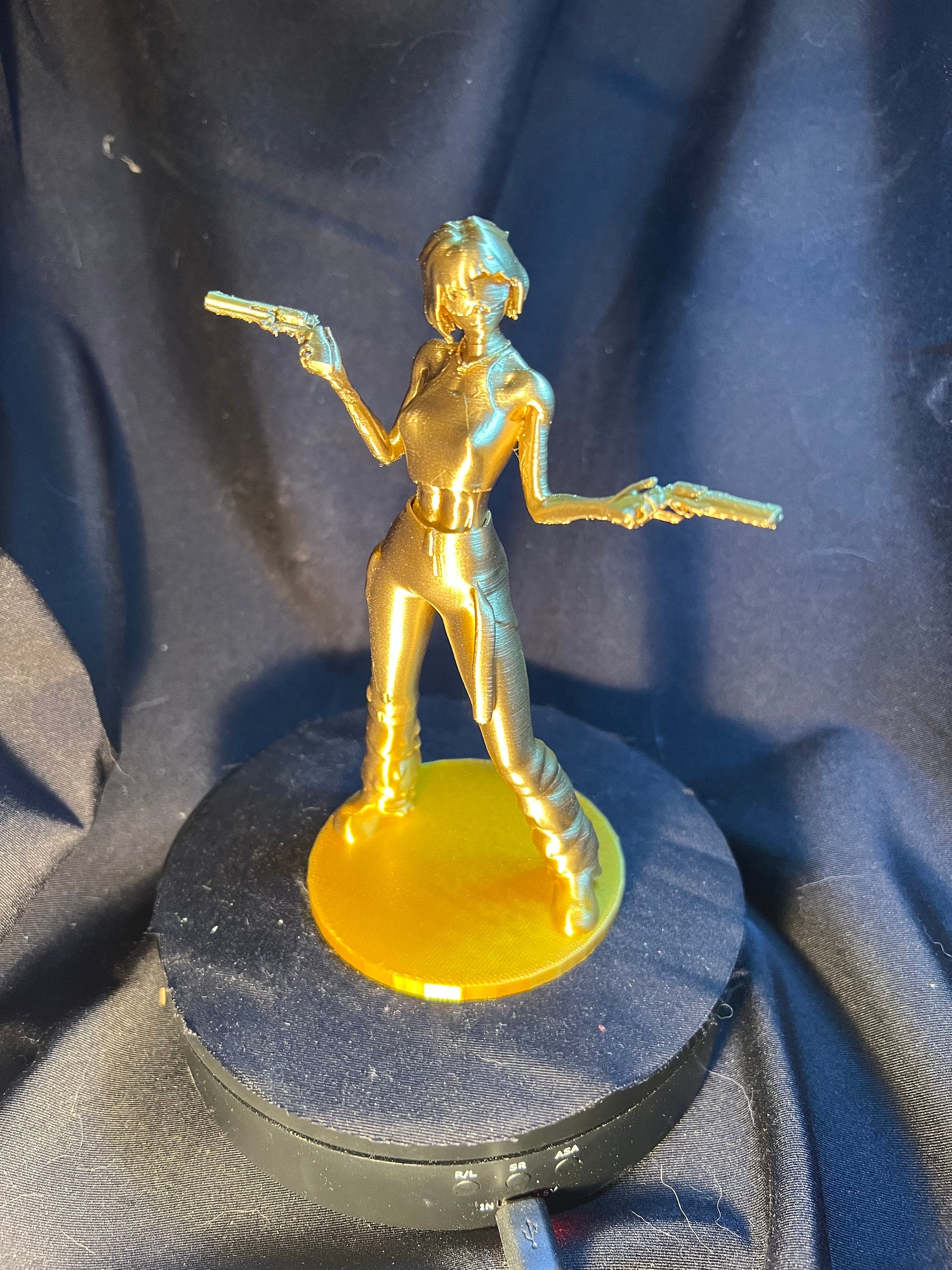 Anime Gun Girl Figurine, Dual Pistol Warrior