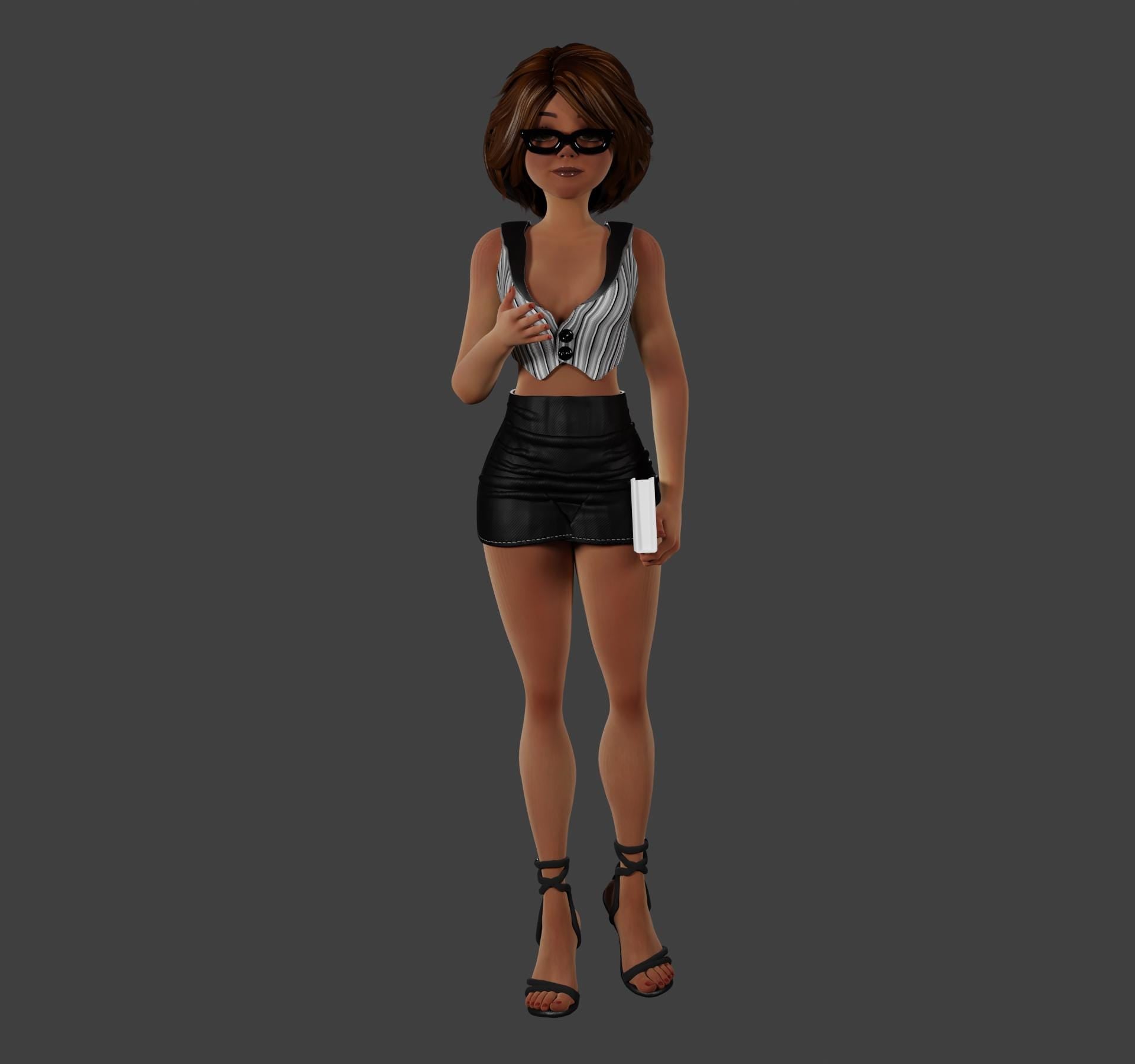 Hot Toon Teacher – Stylized Sexy Instructor 3D Model