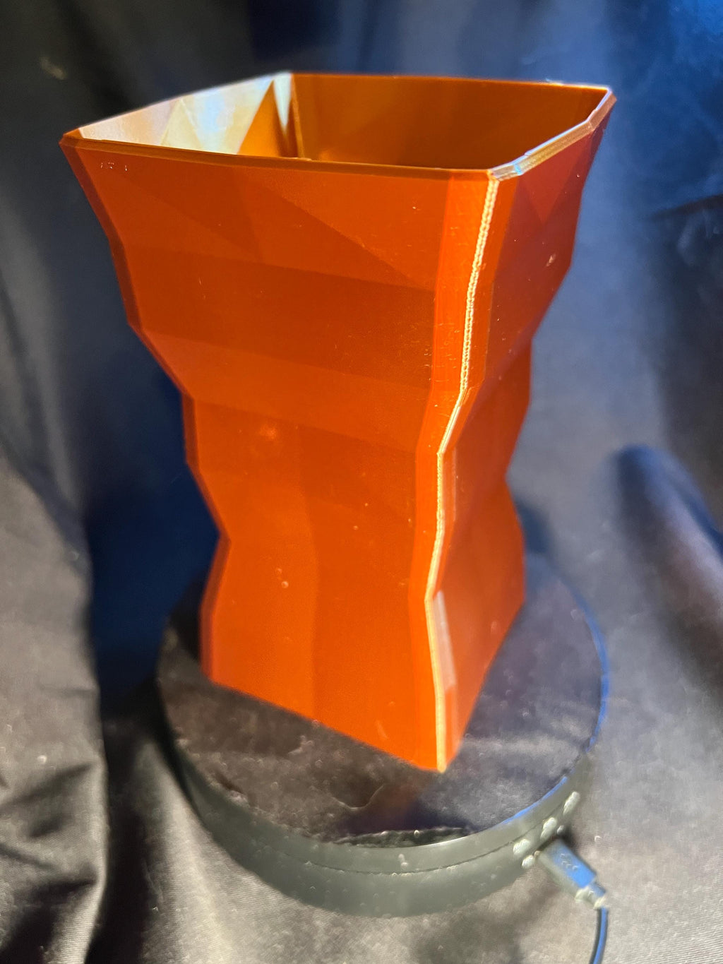Square Faceted Vase