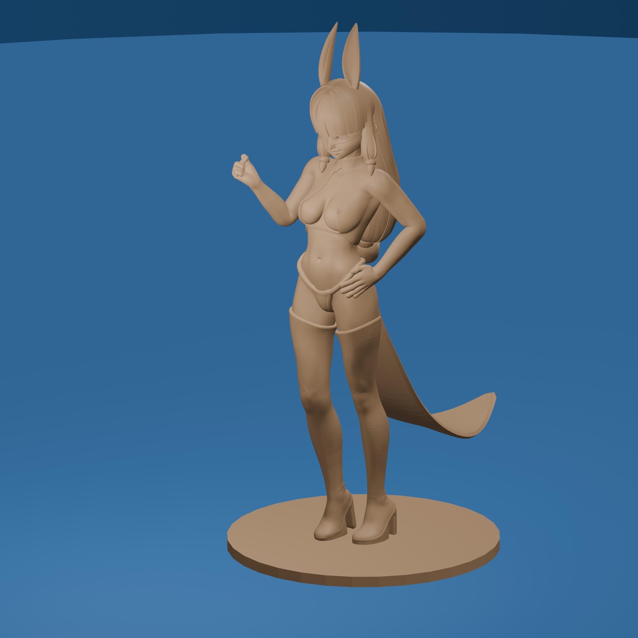 Seductive Superhero Bunny Girl Stylized Furry Heroine