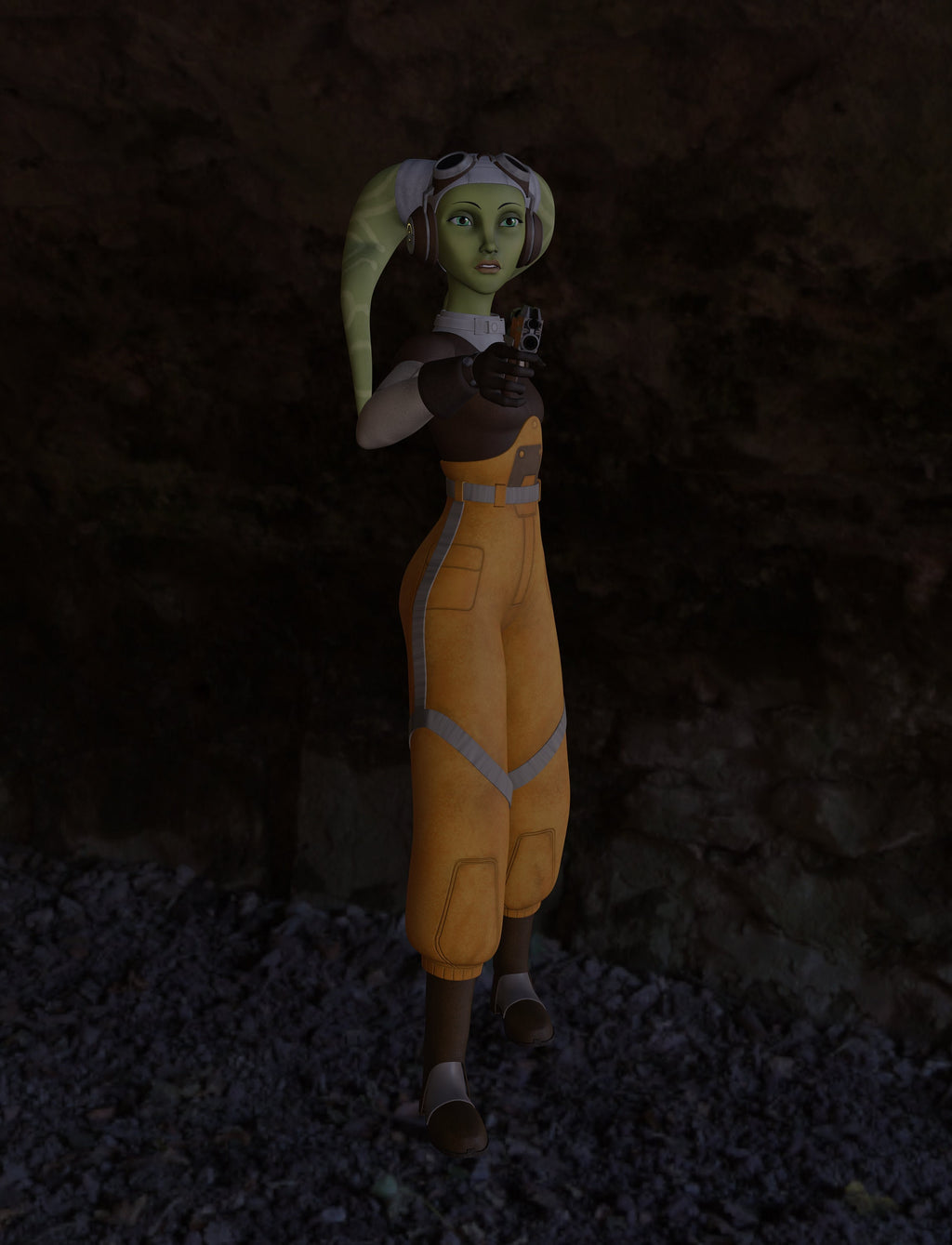 3D Printed Science Fiction Figurine: Cute Space Pilot Mom