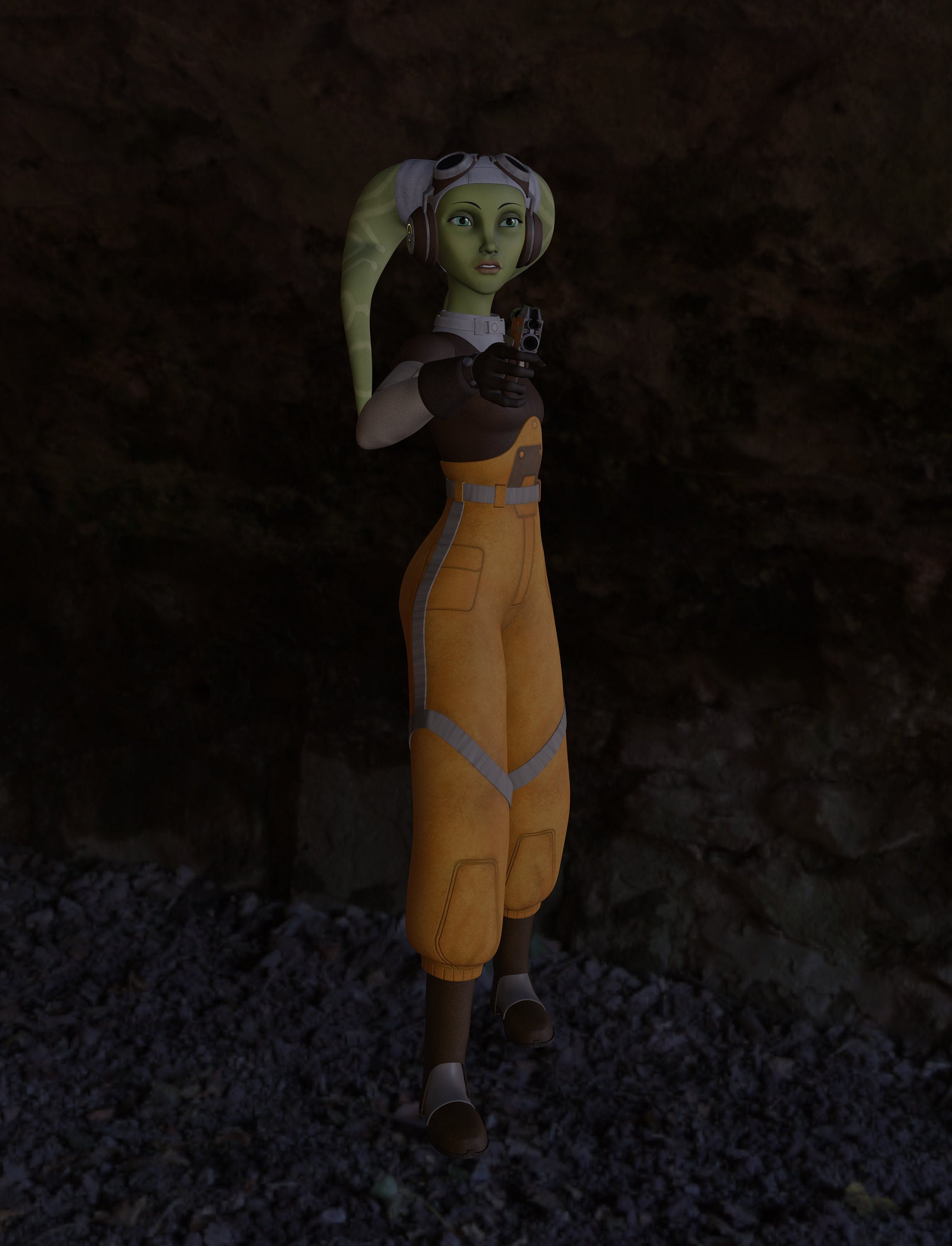 3D Printed Science Fiction Figurine: Cute Space Pilot Mom