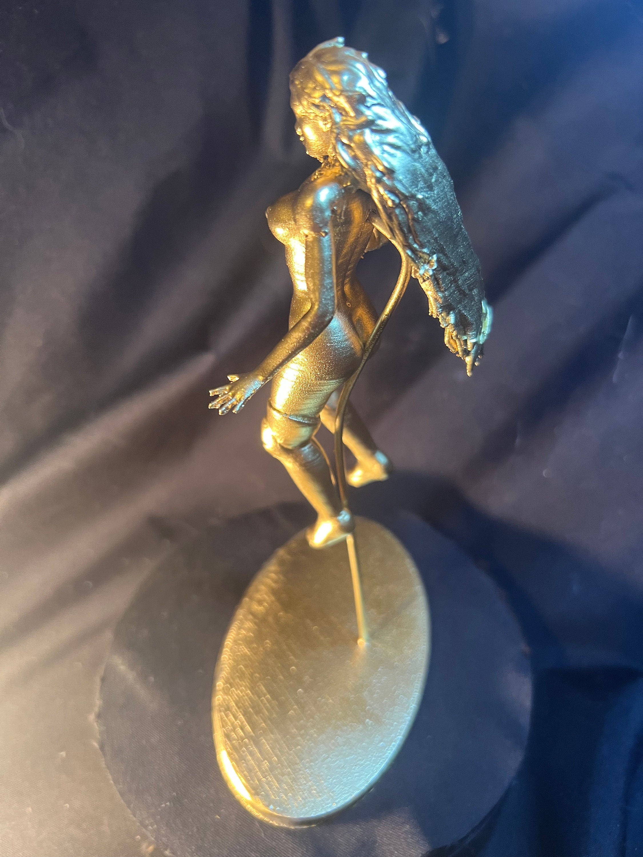 Blazing Star Superhero Figure, Fire Energy Sculpture
