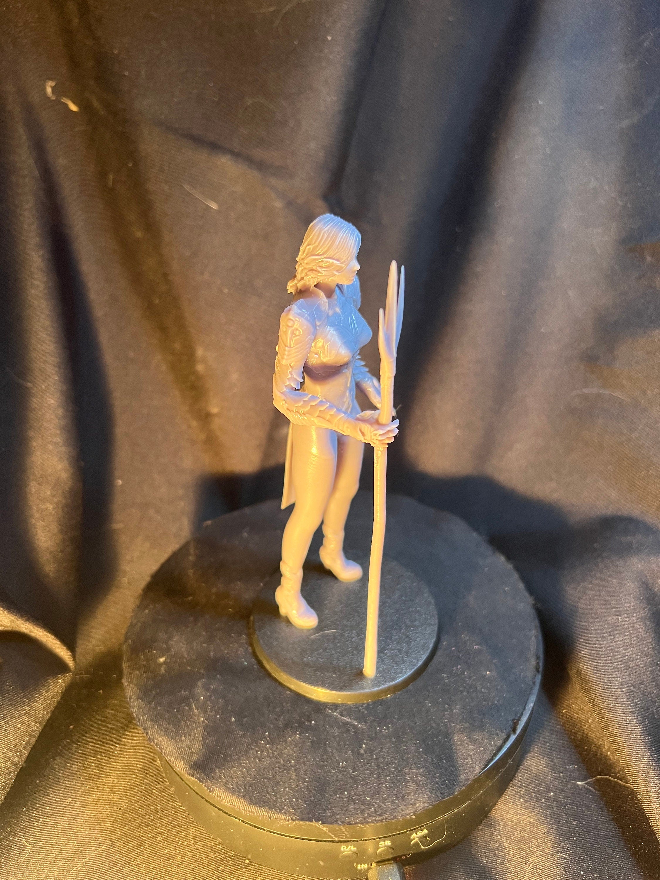 Aurora Armored Woman / Girl with a Trident / Fantasy Warrior Figure