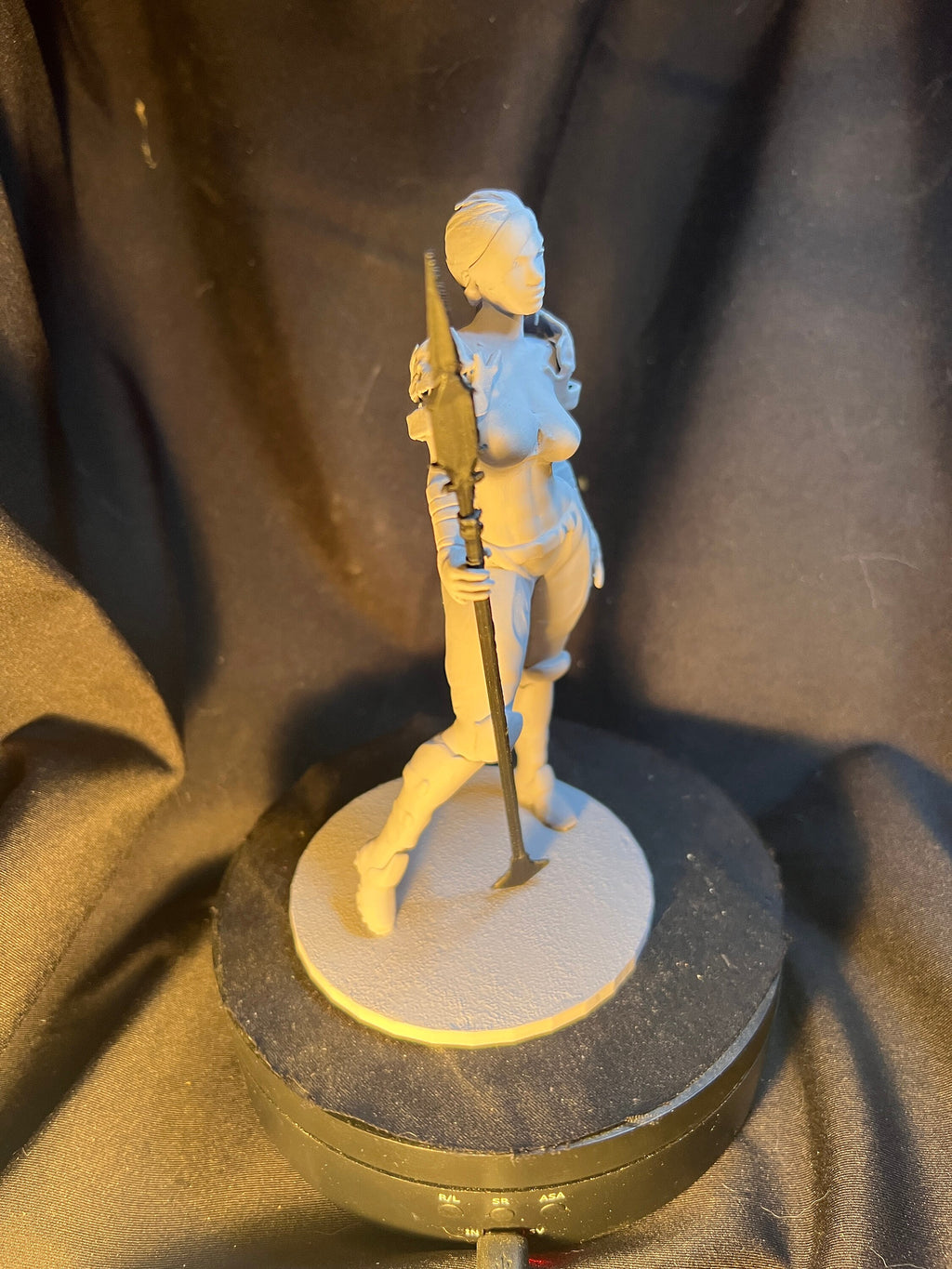 Spear-Wielding Woman with Armor