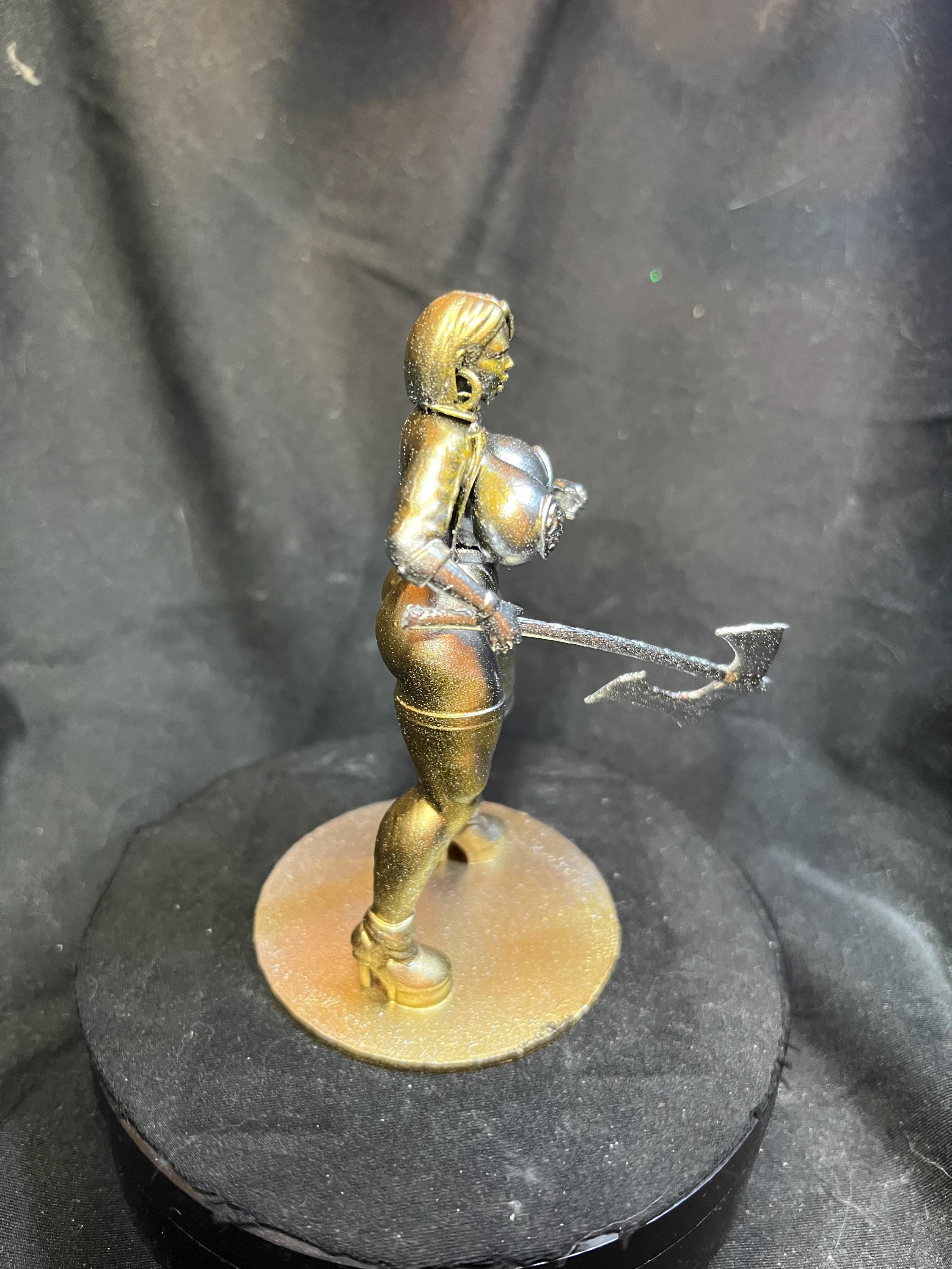 Curvy Vampire Woman with an Axe