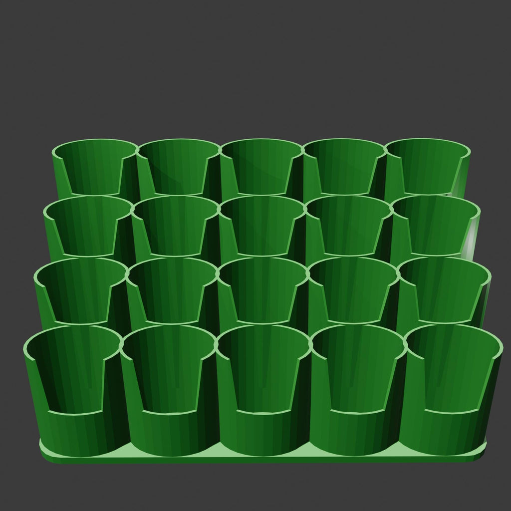 20 Slot Stepped Paint Tube Holder for 2 fl oz / 60 ml paint tubes