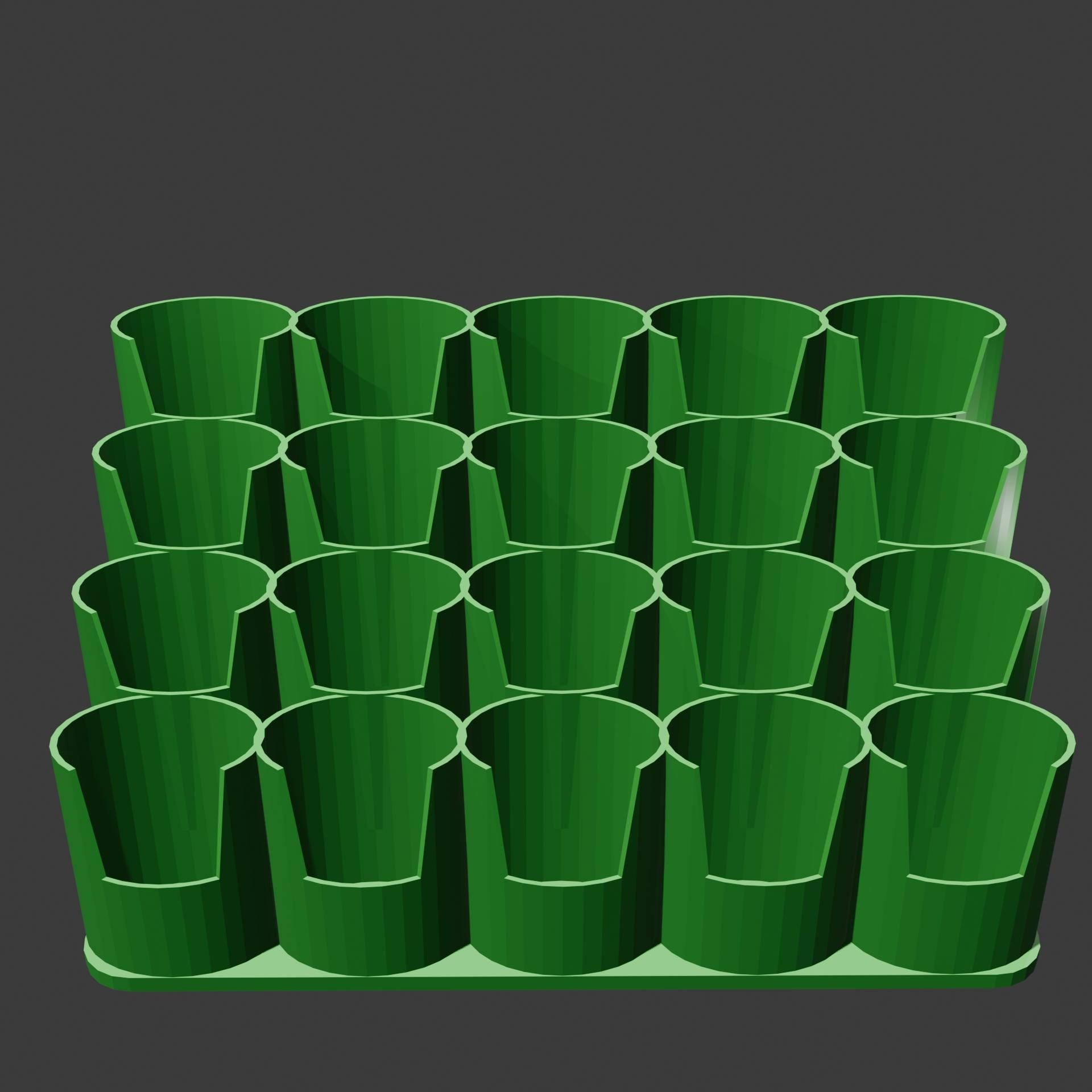 20 Slot Stepped Paint Tube Holder for 2 fl oz / 60 ml paint tubes