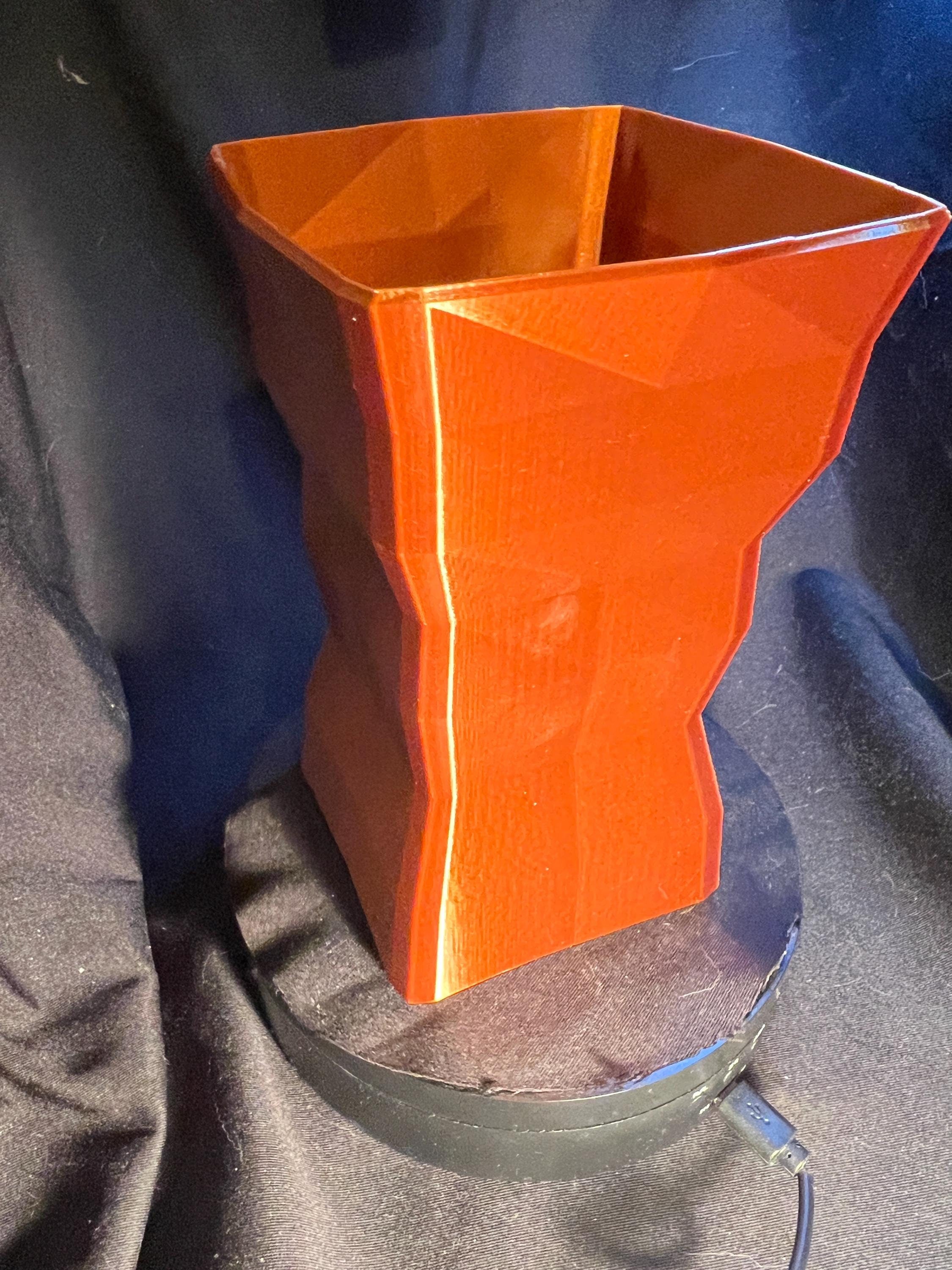 Square Faceted Vase