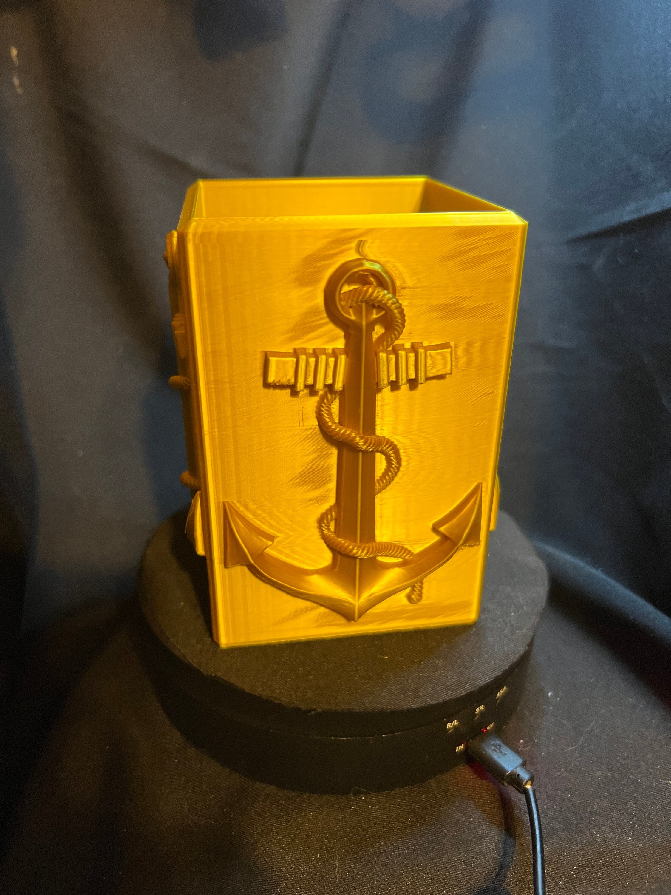 Navy Pencil Holder / Sailor Vase