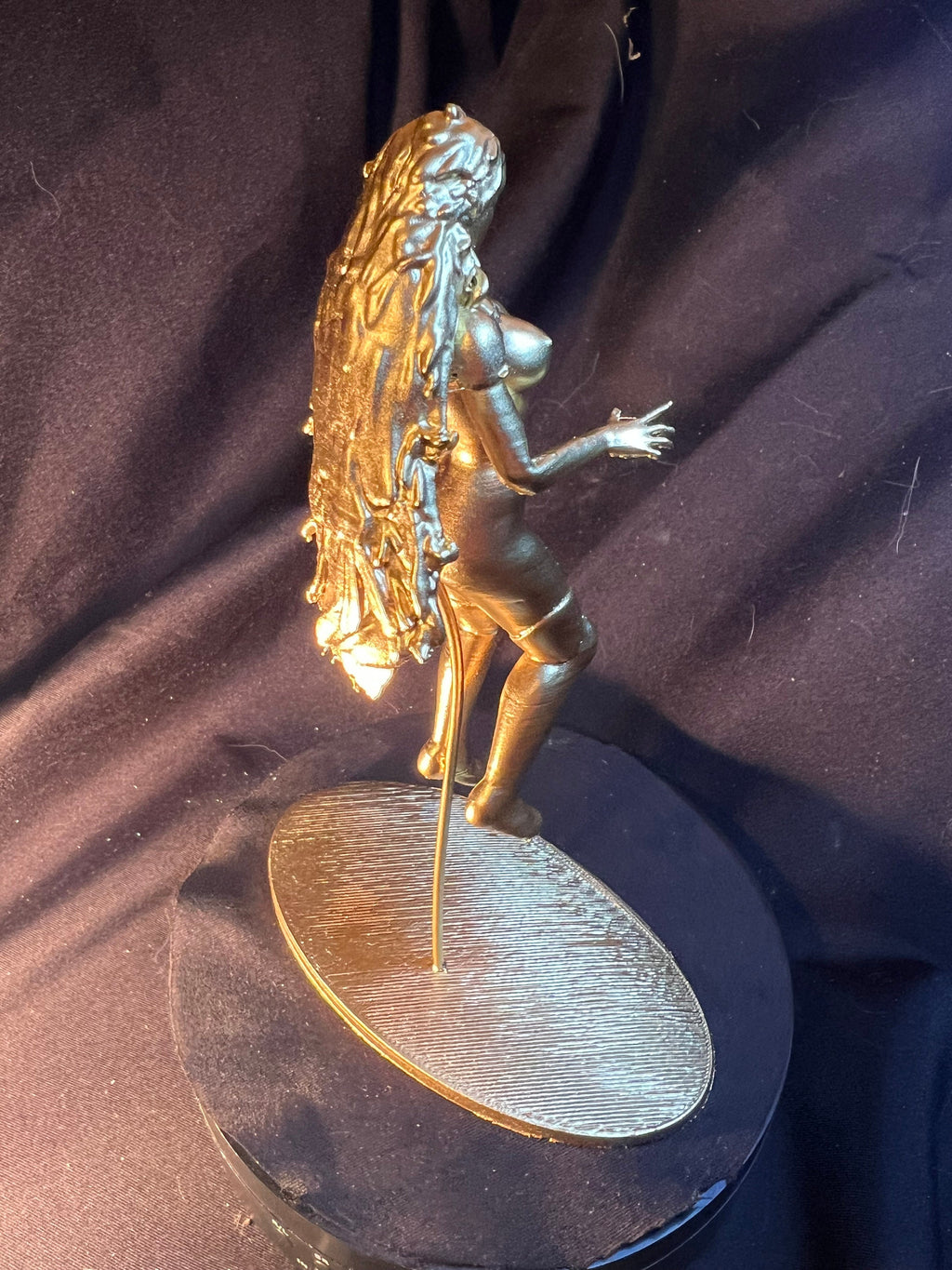 Blazing Star Superhero Figure, Fire Energy Sculpture