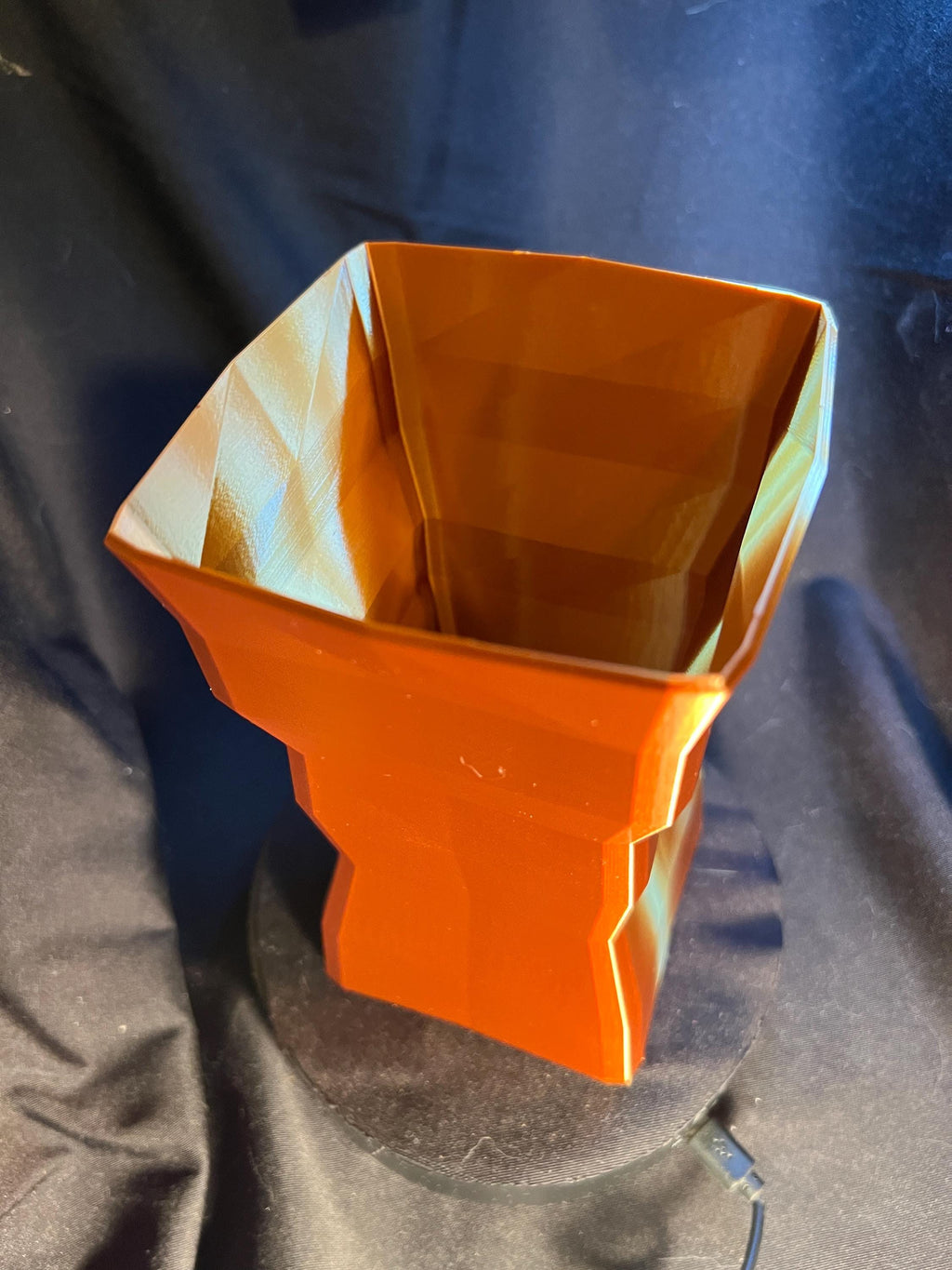 Square Faceted Vase