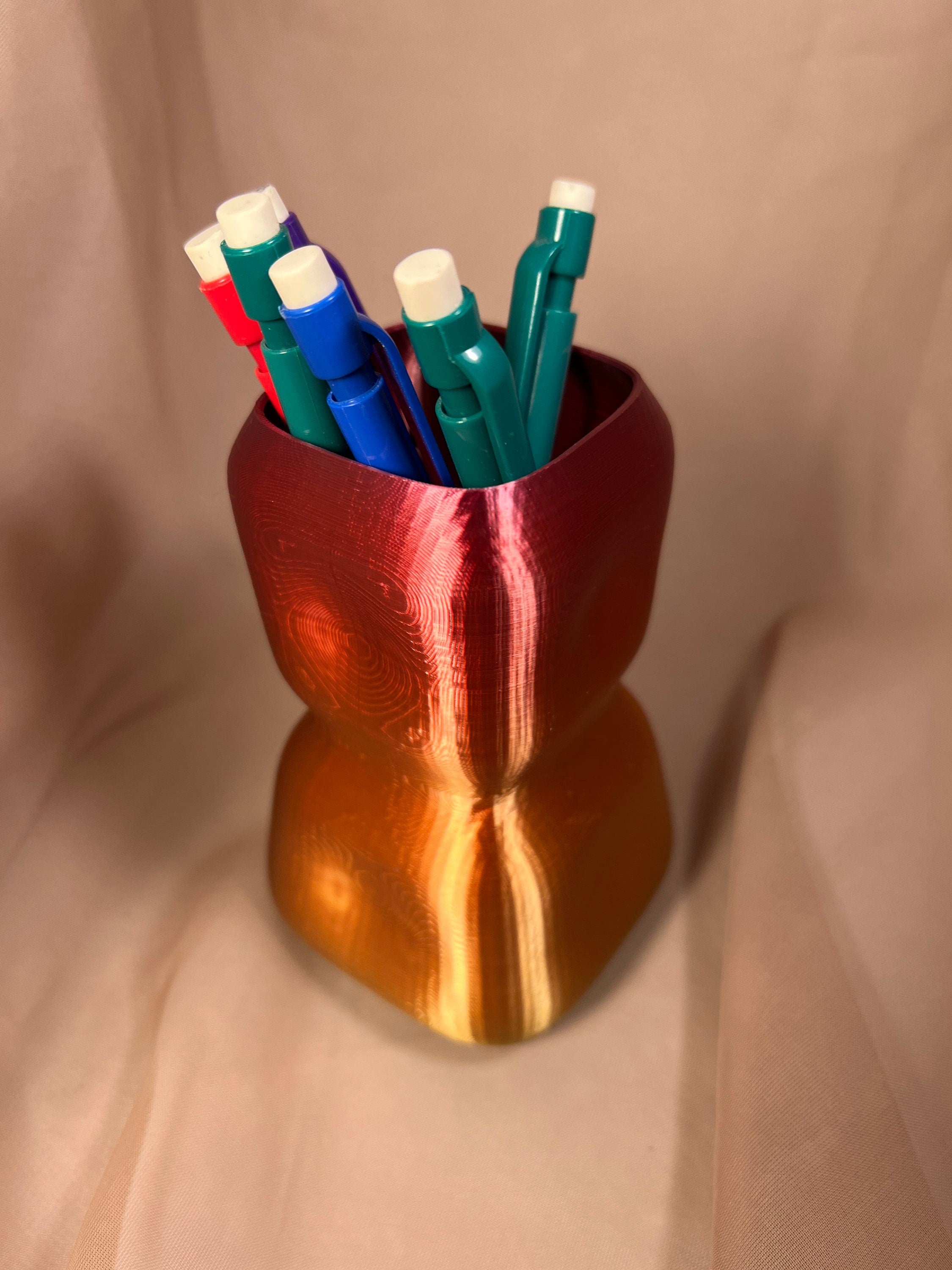 Rounded Cubes Pencil Holder / Brush Holder
