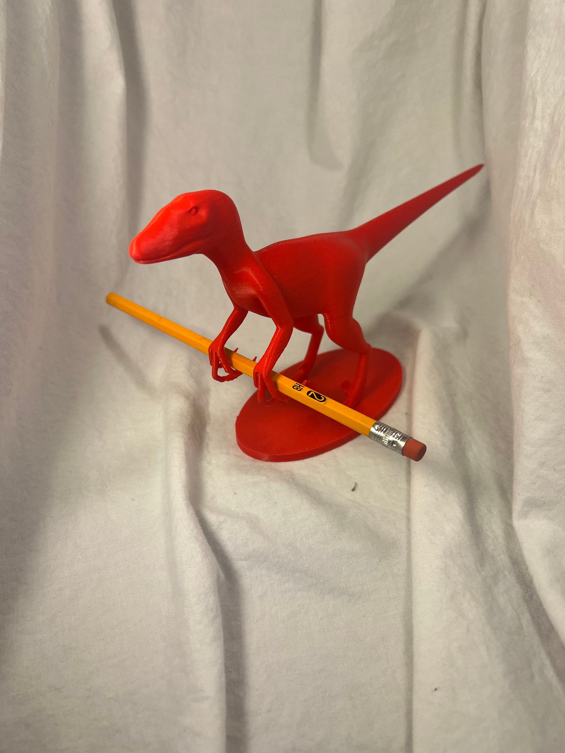 Velociraptor Figure, Dinosaur Pencil Holder