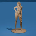 Sexy Nude Woman / Naked Ball-Player Figure