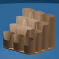 12 Slot Stepped Paint Tube Holder for  8.45 OZ / 250 ml Tubes