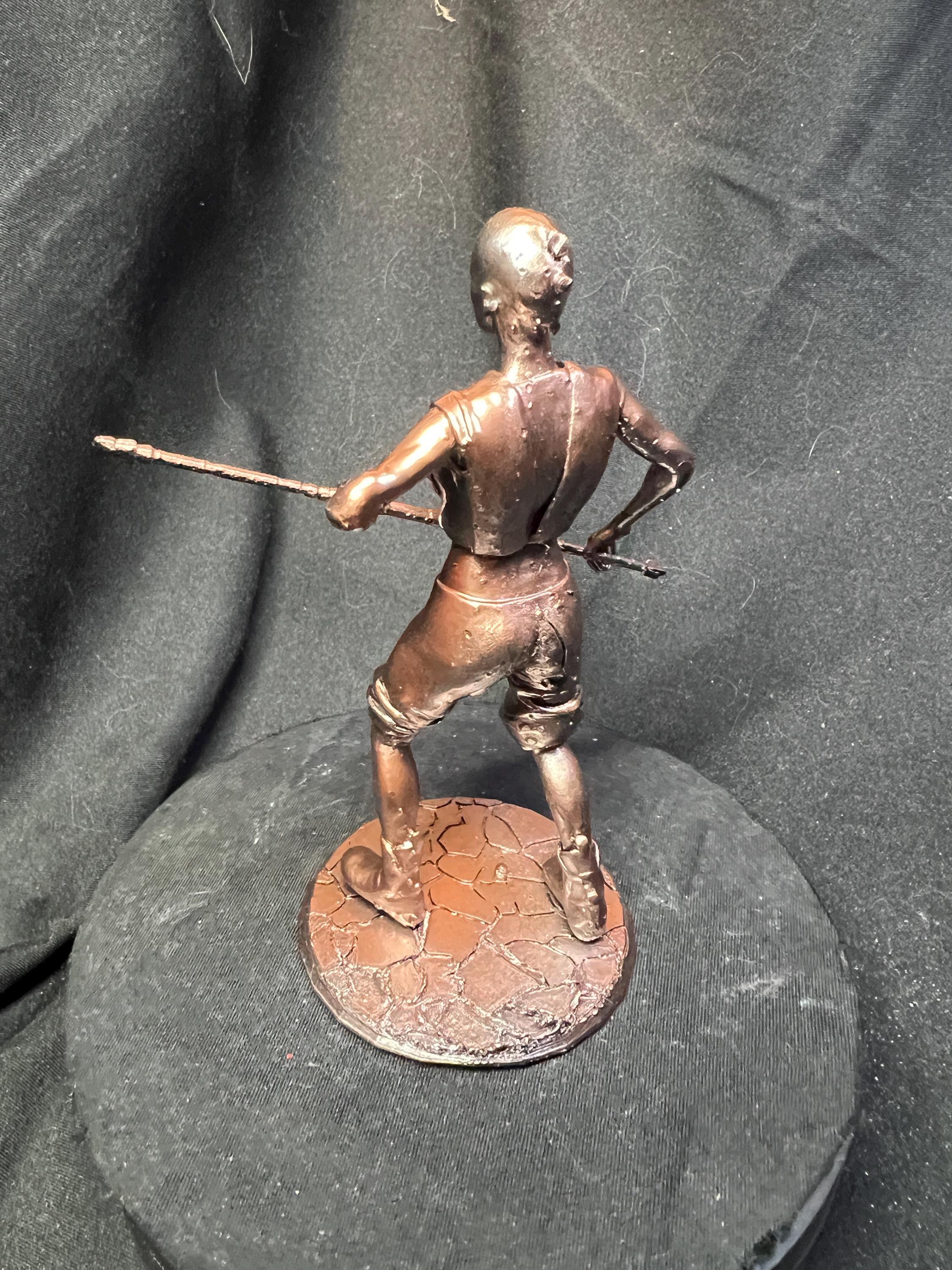 Wasteland Fighter Woman with Staff Post-Apocalyptic Model
