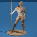 Spear-Wielding Woman with Armor