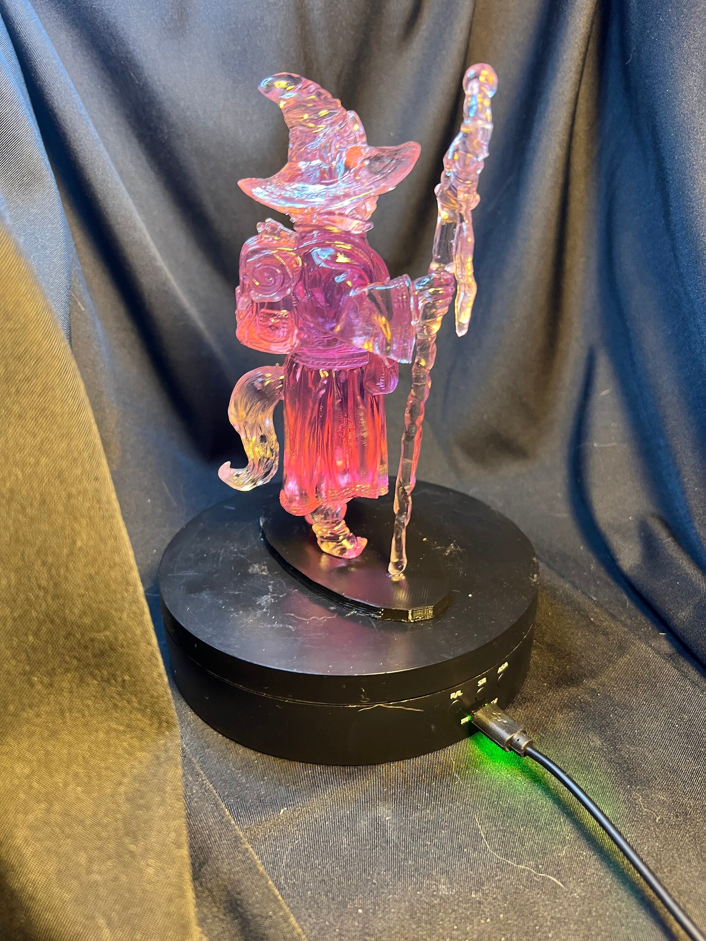 Cat Wizard Figure / Fantasy Mage Figurine