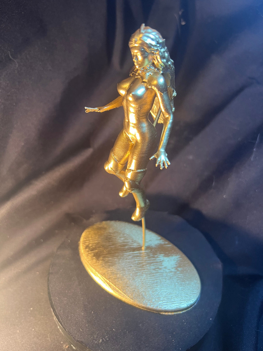 Blazing Star Superhero Figure, Fire Energy Sculpture