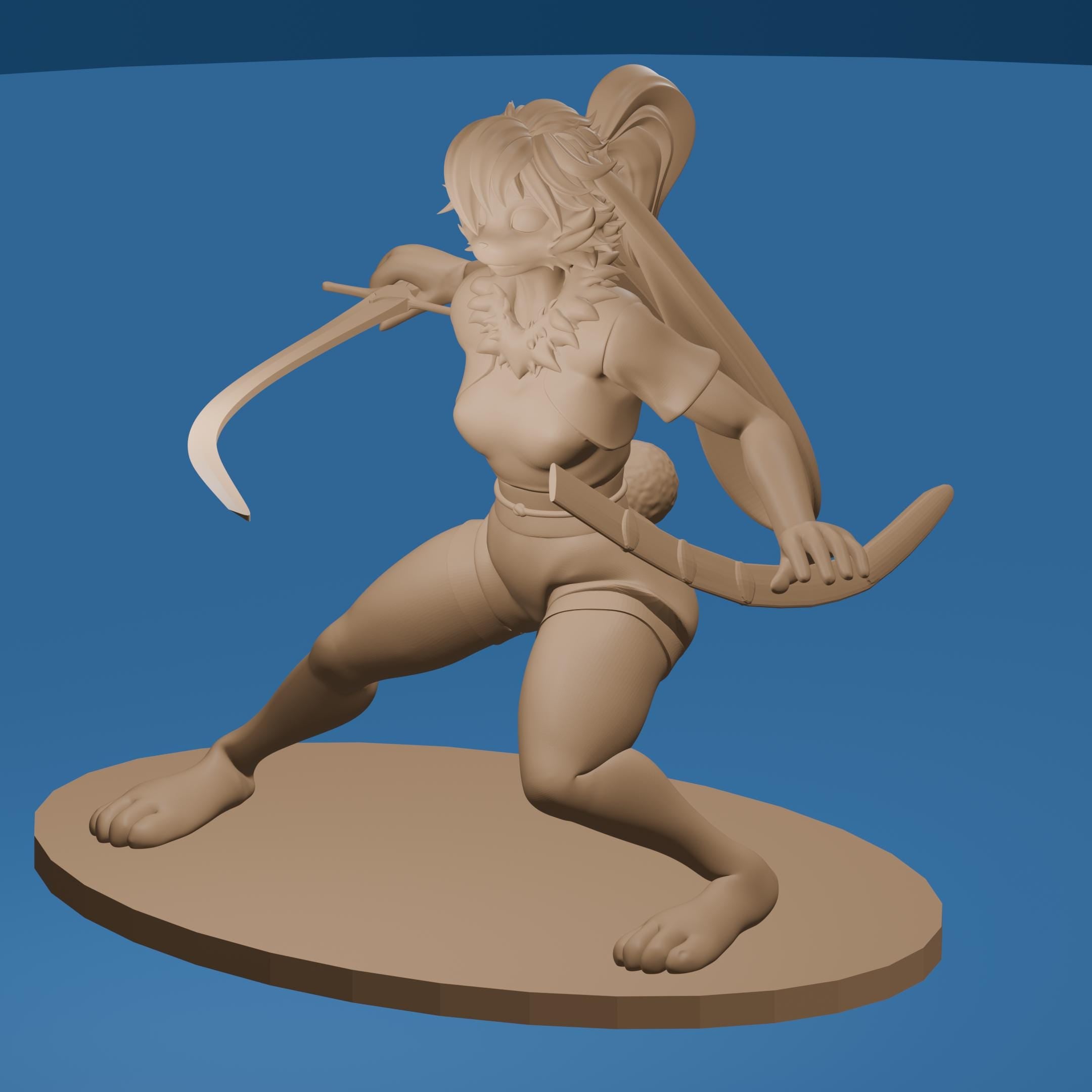 Rabbit Woman Toon with Shamshir figure (Lop)