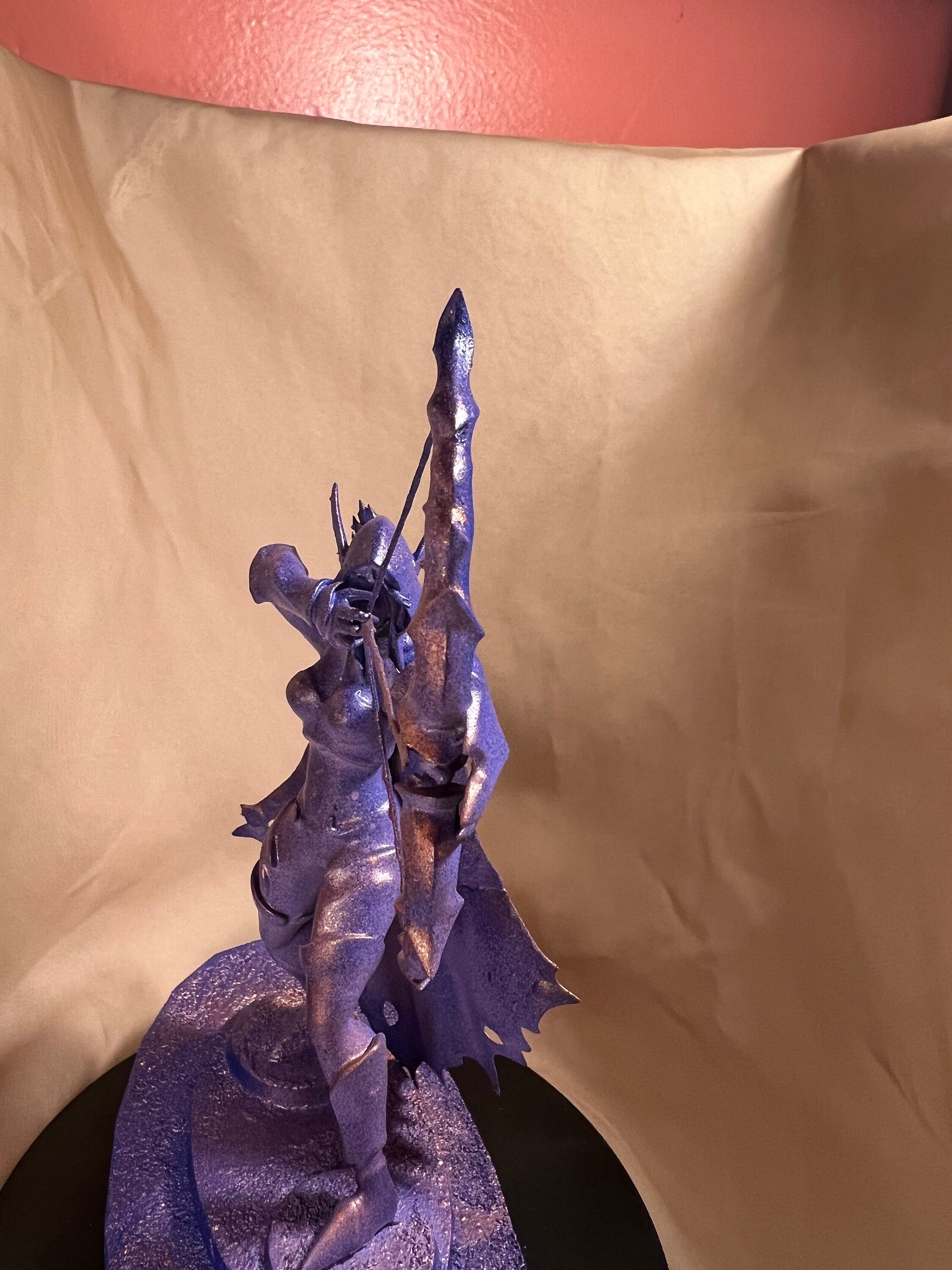 Female Elf Ranger Figure / Fantasy Bowman Woman Figurine