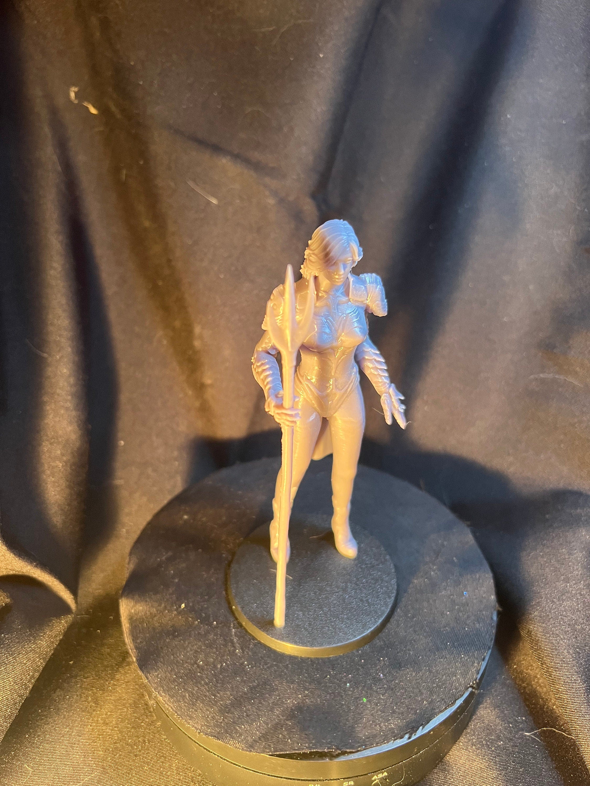 Aurora Armored Woman / Girl with a Trident / Fantasy Warrior Figure