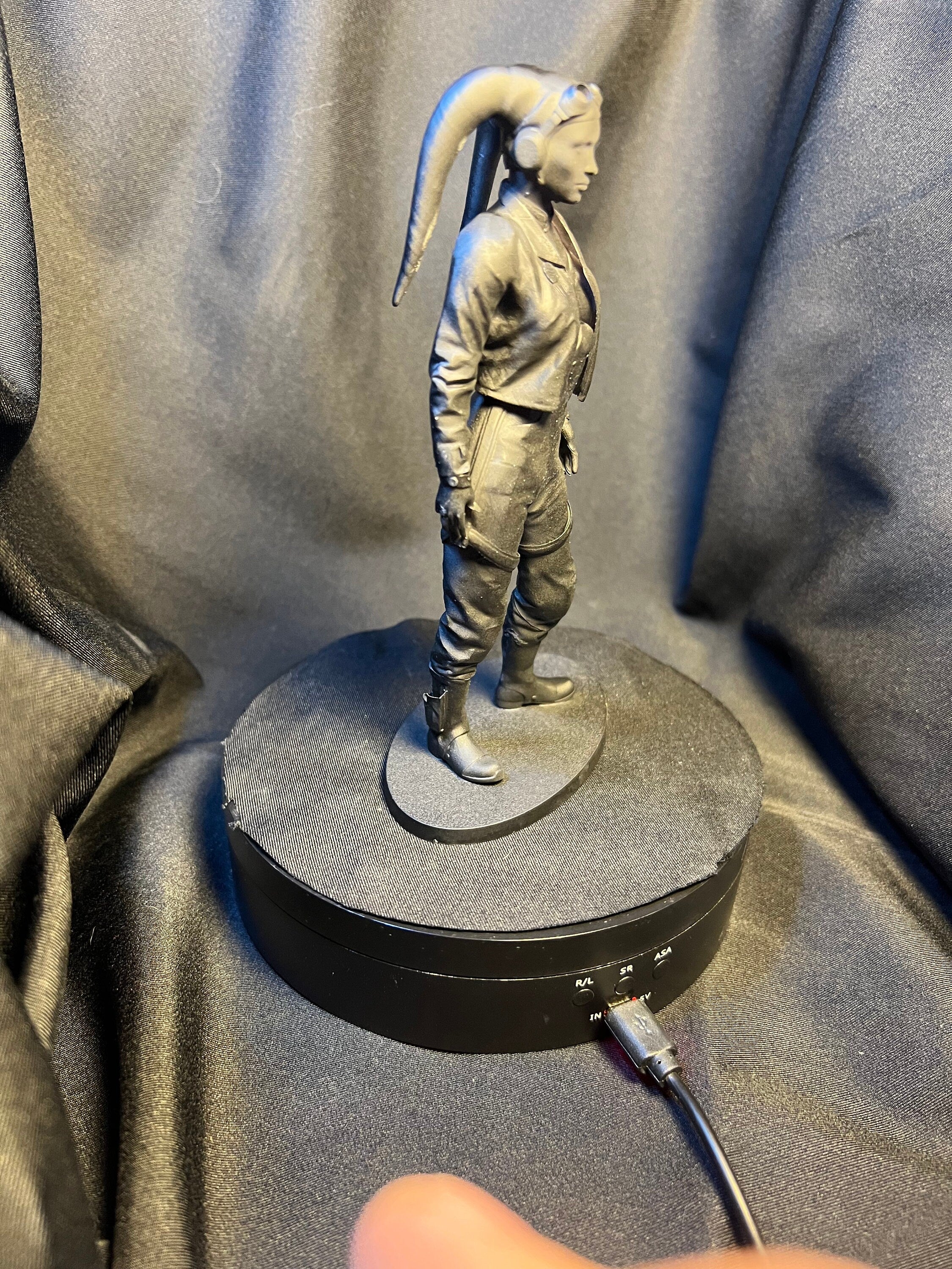 3D Printed Female Space Alien Pilot Figure, Sci-Fi Collectible