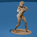 Crossbow-Wielding Woman Figure / Armored Female Fighter