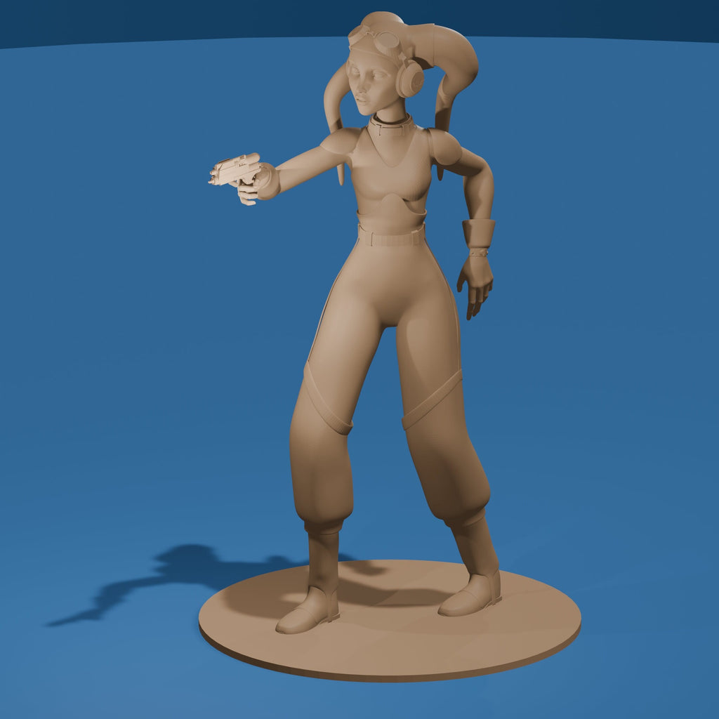 3D Printed Science Fiction Figurine: Cute Space Pilot Mom