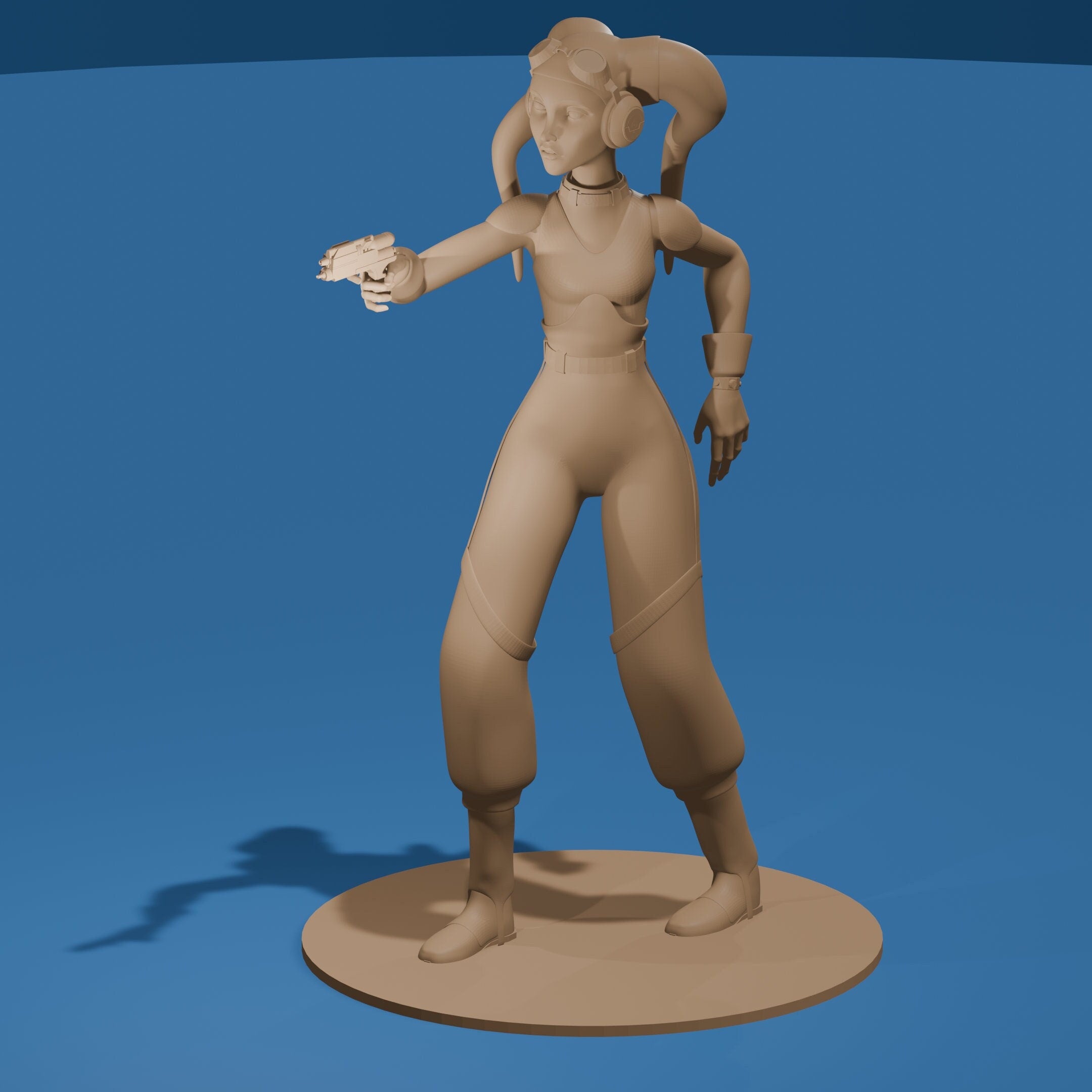 3D Printed Science Fiction Figurine: Cute Space Pilot Mom