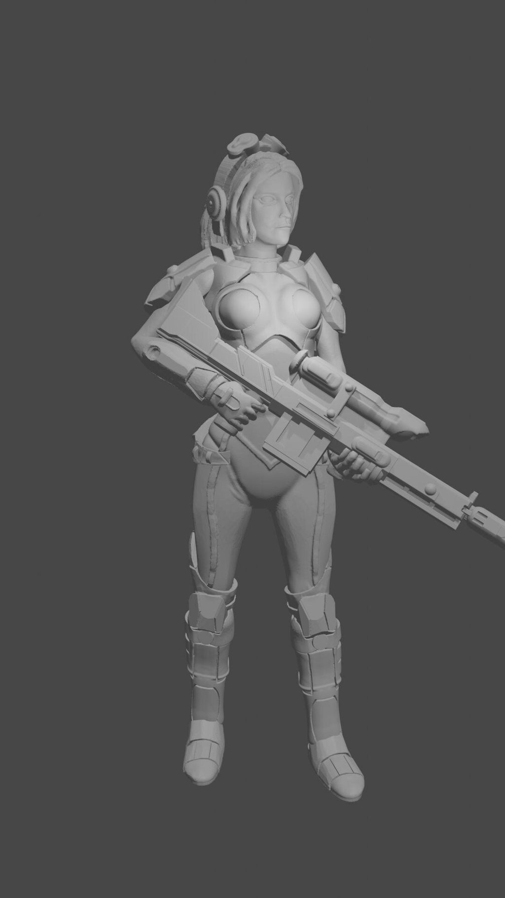 Space Trooper Woman Model / Science Fiction Solider Female Figure