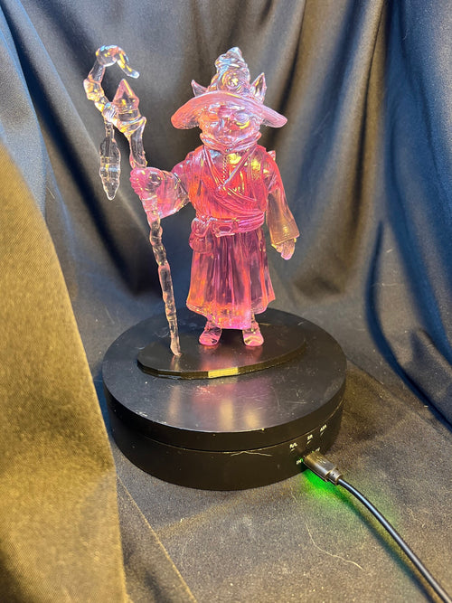 Cat Wizard Figure / Fantasy Mage Figurine