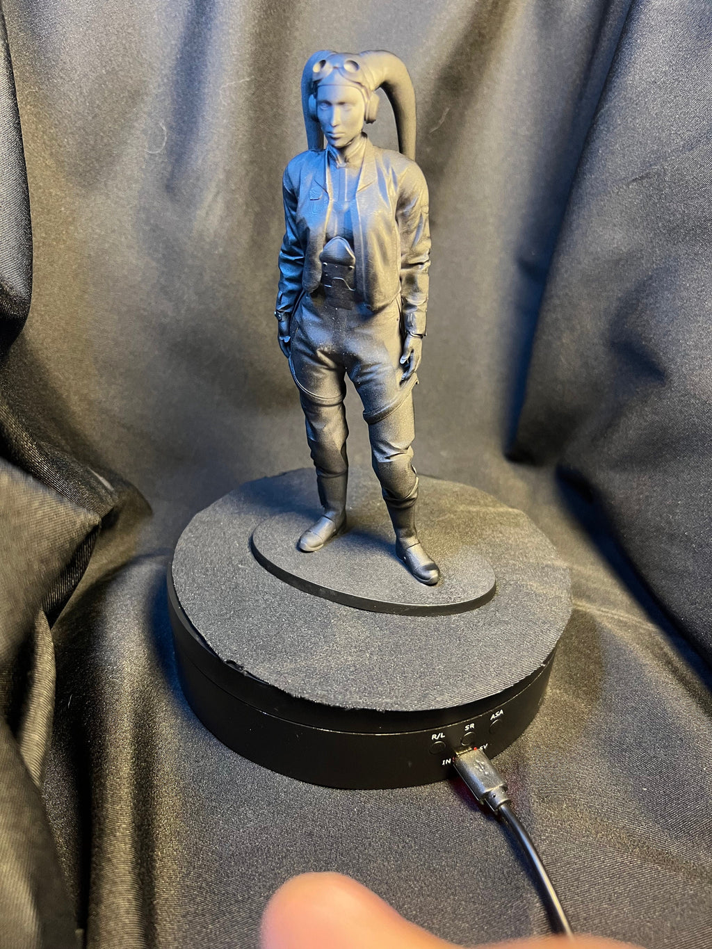 3D Printed Female Space Alien Pilot Figure, Sci-Fi Collectible