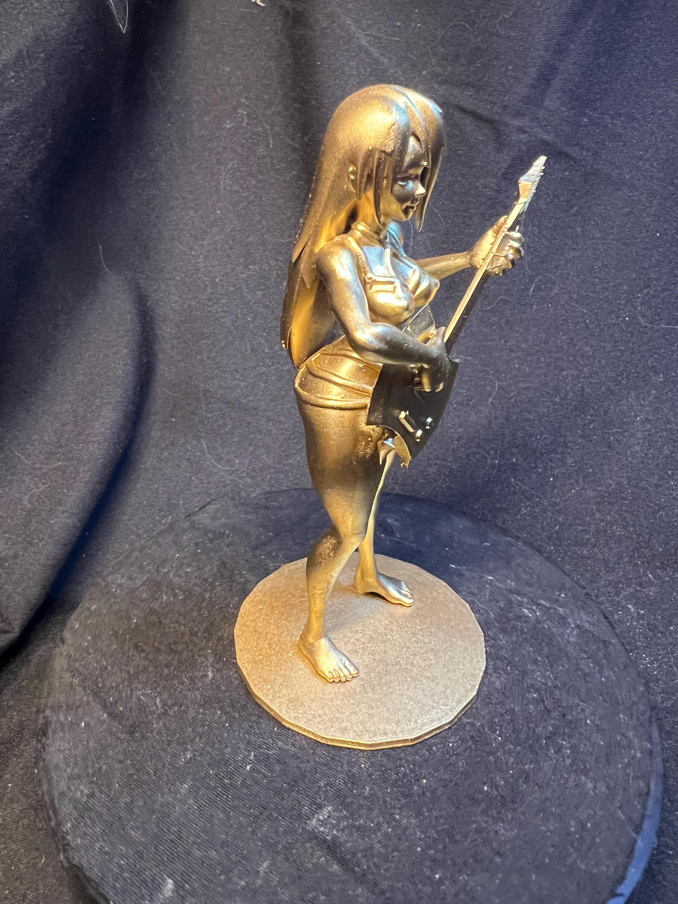 Swimsuit Rocker Girl with Axe Guitar