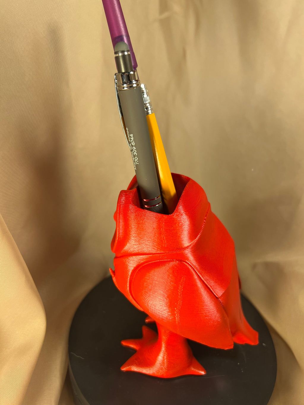 Owl Desk Organizer, Pen Brush Holder, 4.5" Tall