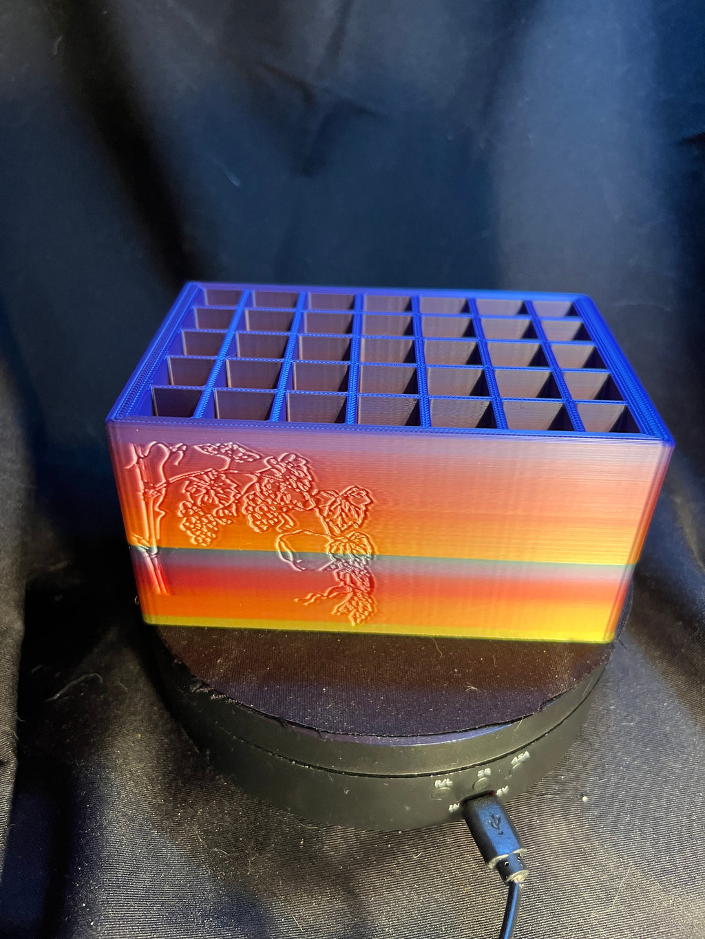 Brush and Tool Holder with Vine Embossing