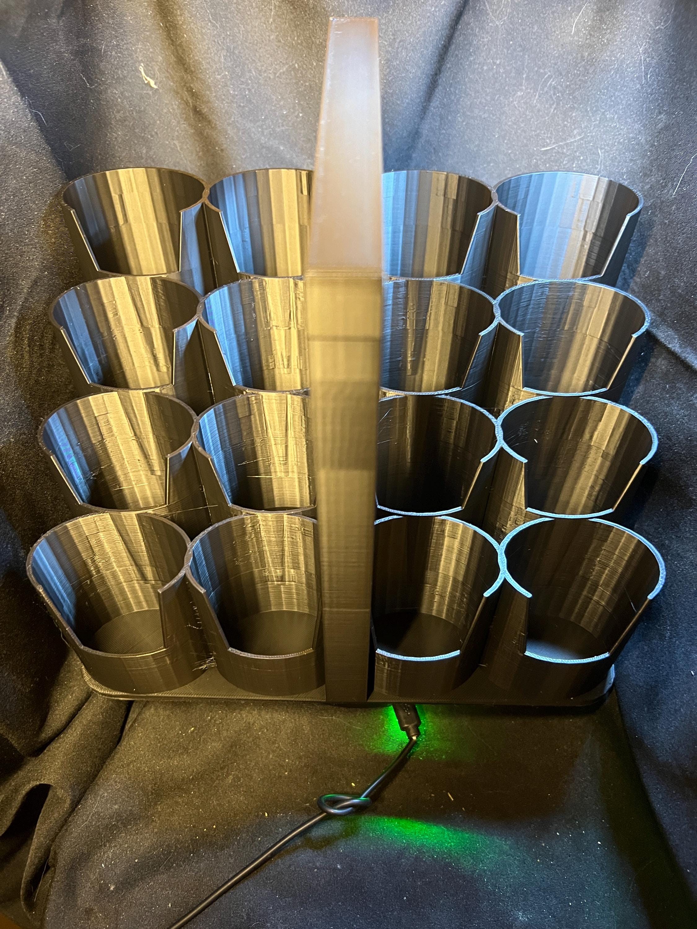 16 Slot Stepped Paint Tube Holder with carry handle for 4 oz/120 ml Tubes