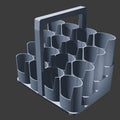 16 Slot Stepped Paint Tube Holder with carry handle for 4 oz/120 ml Tubes